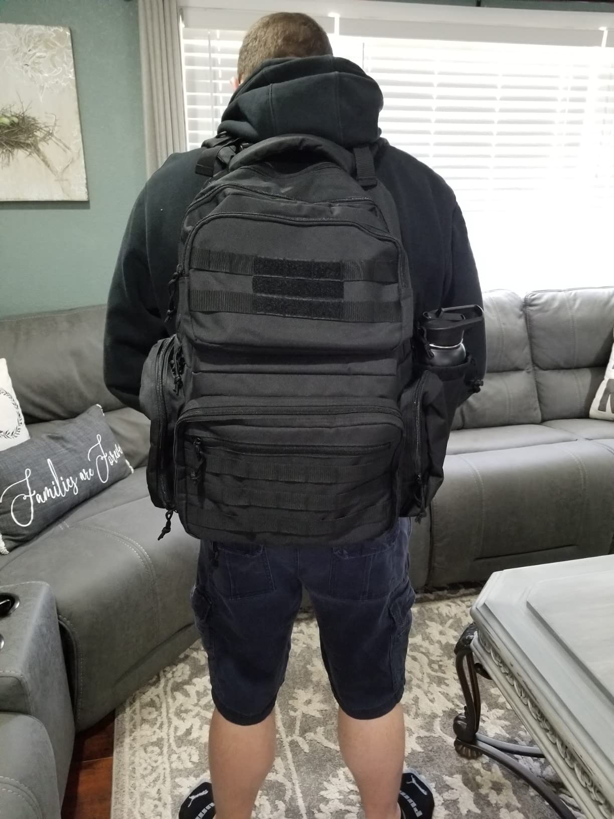 DSLEAF Pistol Range Backpack with 6 Pistol Cases, Gun Backpack for Shooting | 10x Magazine Slots, Tactical Molle Straps, Lockable Zippers and Padded Shoulder Straps customer photo 2