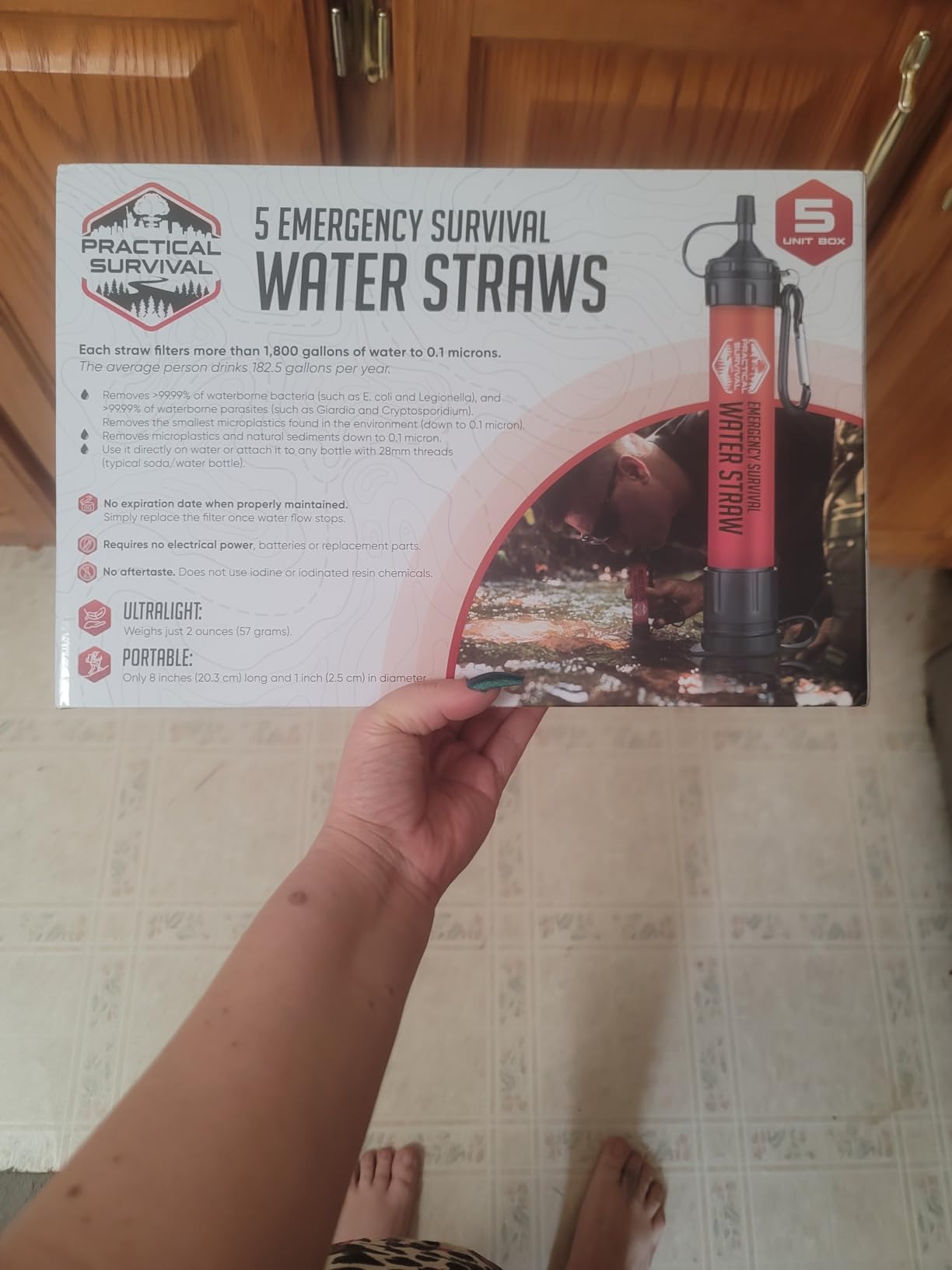 Practical Survival Reusable Emergency Water Filter Straws, 5-Pack | Lightweight, High-Capacity, 1800-Gallon Lifespan, No Expiration Date. For Camping, Hiking, Travel, Biking and Survival customer photo 2