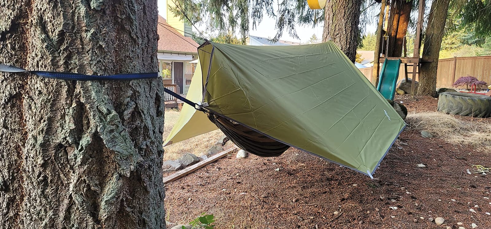 Sunyear Camping Hammock, Portable Single & Double Hammock with Net, 2 Person Hammock Tent with 2 * 10ft Straps, Best for Outdoor Hiking Survival Travel customer photo 2