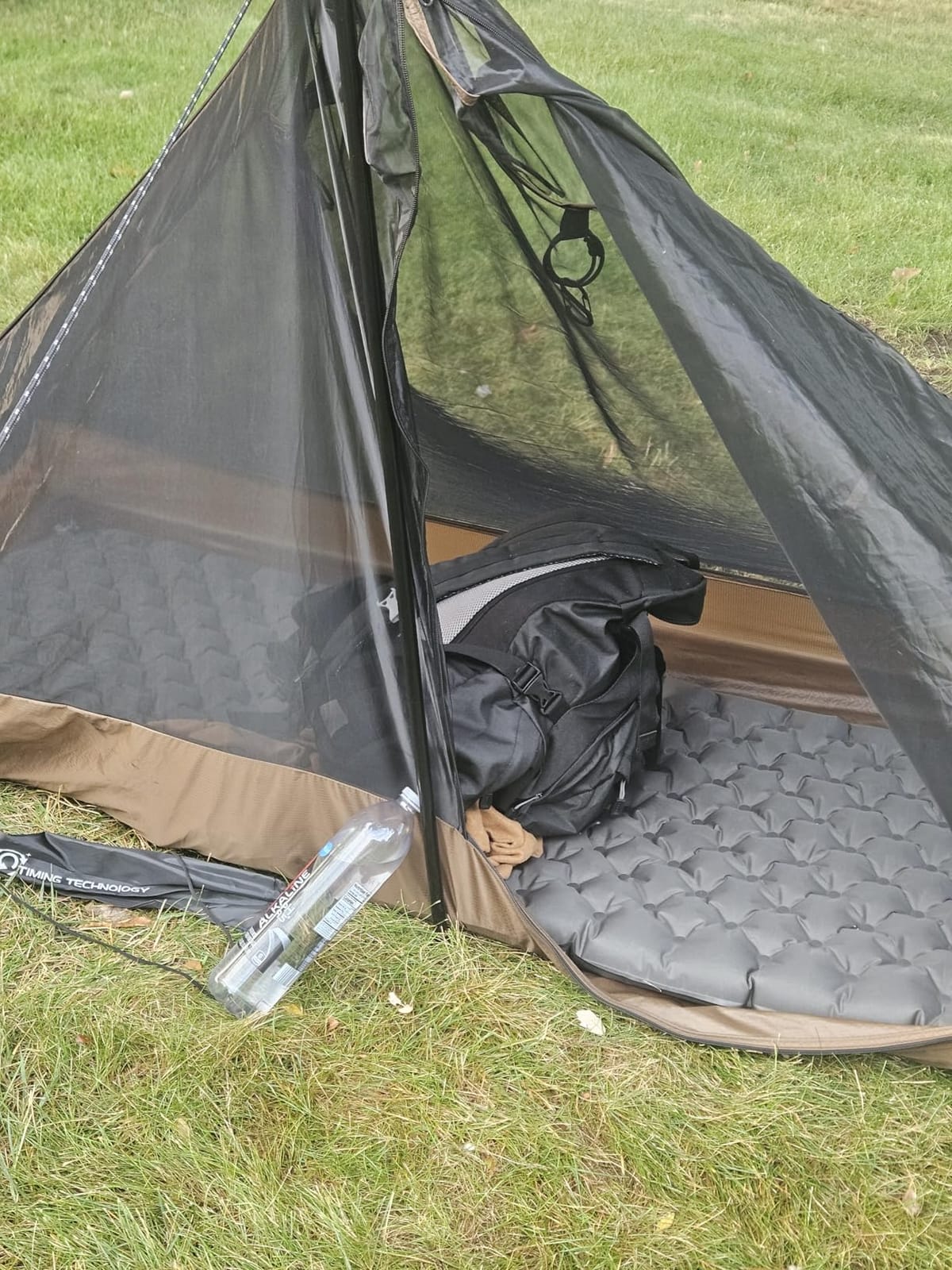 OneTigris Mesh Teepee Tent, Half Tipi Tent 1 Person, Weighs only 1.5 lbs | Ultralight Bivy Tent with 3000mm Waterproof Bathtub Floor for Outdoor Camping Bushcraft Hiking Backpacking Tarp Hot Tent customer photo 1