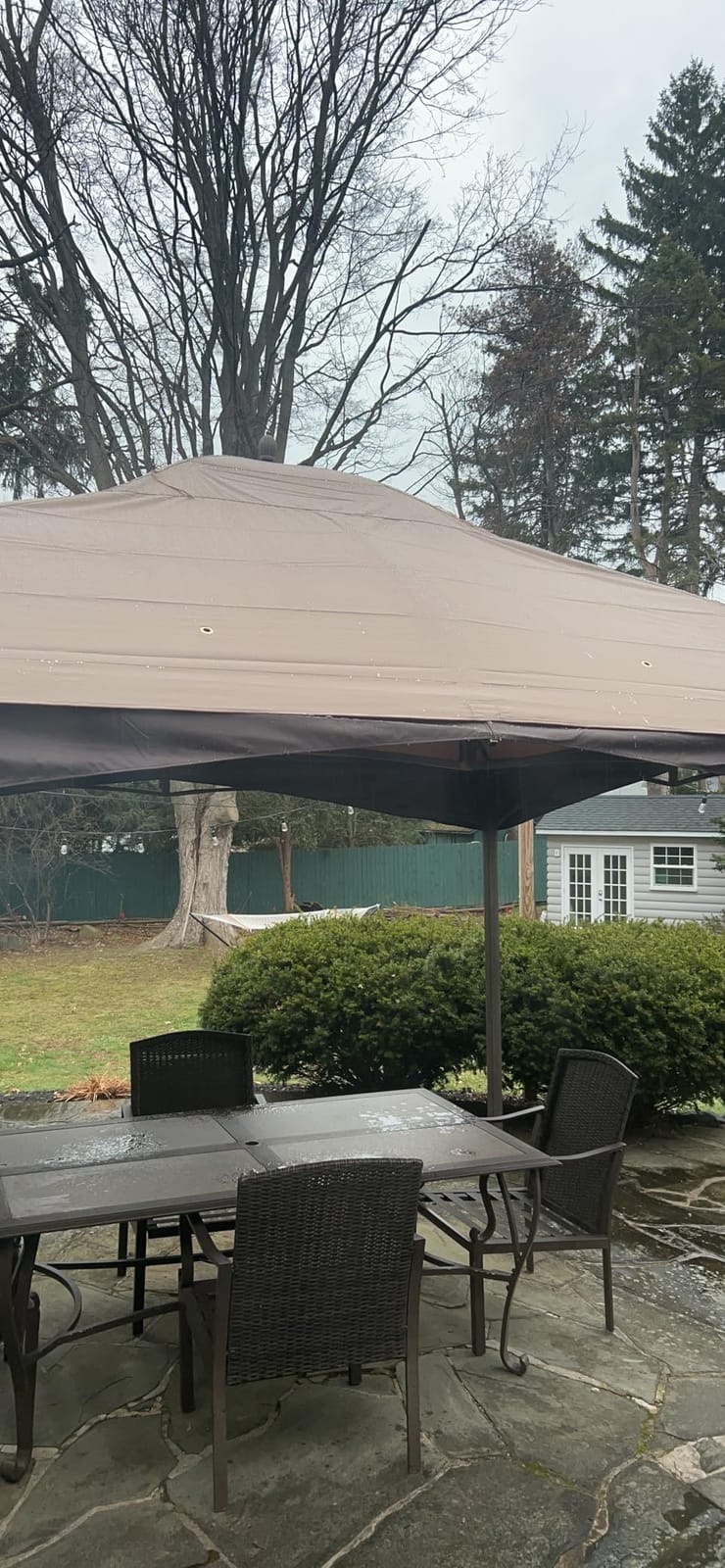 Hugline Outdoor Replacement Canopy Top Double Tier Gazebo Roof Cover for Lowe's Allen Roth 10x12 Gazebo #GF-12S004B-1 (Khaki) customer photo 2