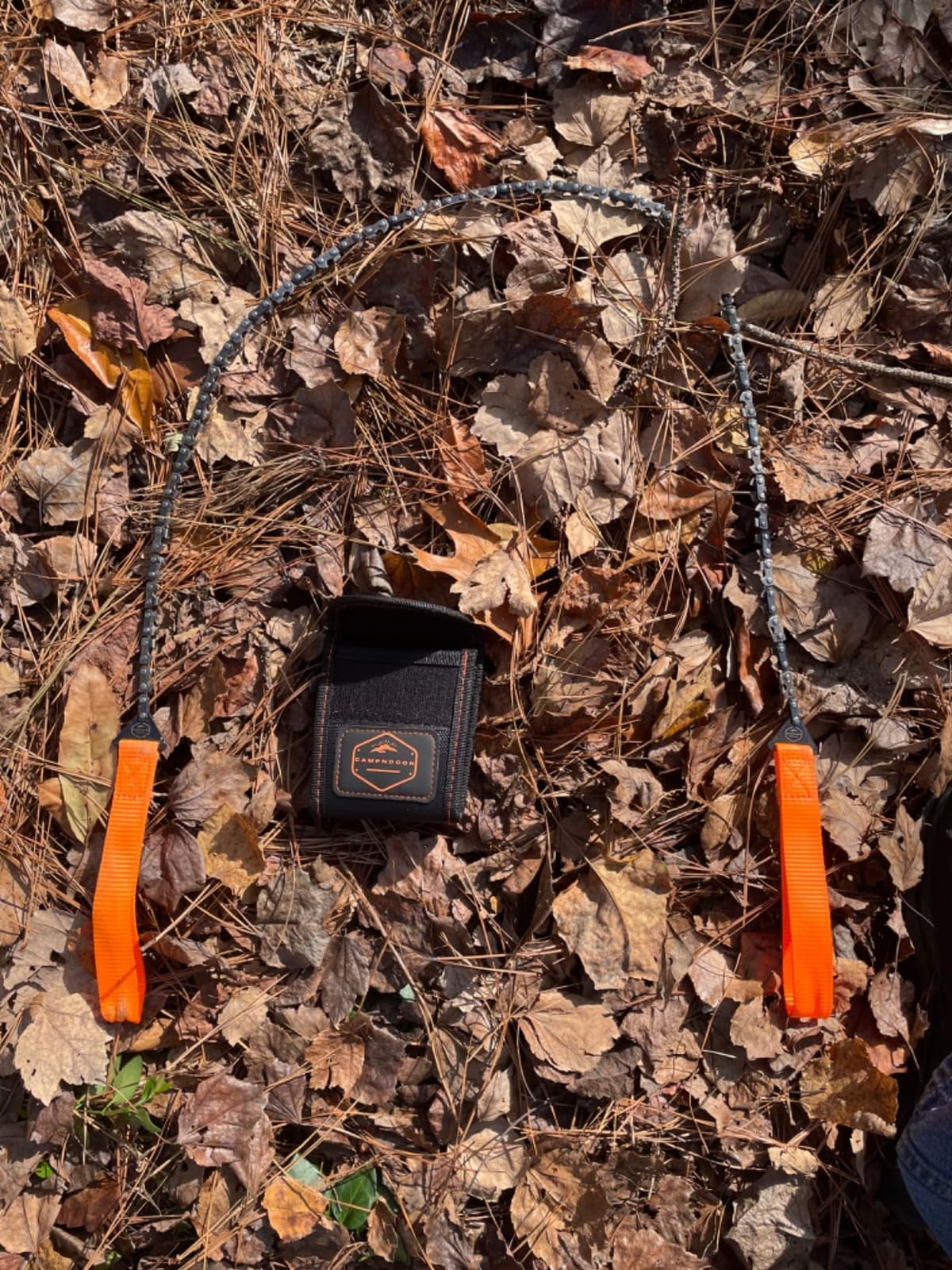 Pocket Chainsaw Survival Gear and Supplies - Orange Strap Hand Chain Saw | Hand chainsaw, Wire saw, Prepper supplies, Camp saw, Pocket saw, Bushcraft tools, Backpacking saw customer photo 2