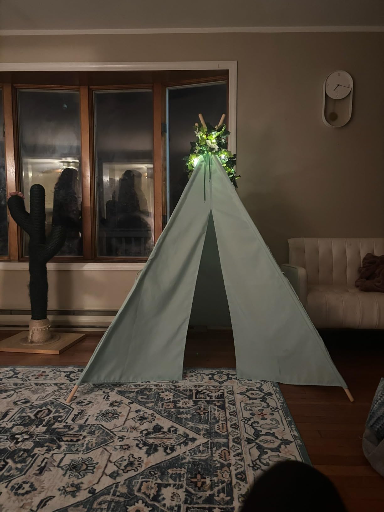 Sumbababy Teepee Tent for Kids Play Tent for Girls Boys Gift, Nature Tassels Washable & Foldable Toddler Tent for Sleepover Party customer photo 2