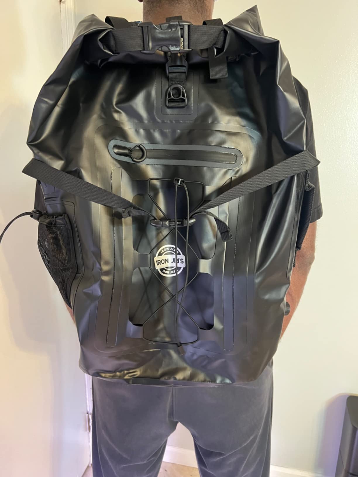Grapelet Motorcycle Sissy Bar Bag, Waterproof Roll-Top Dry Backpack 35L customer photo 1