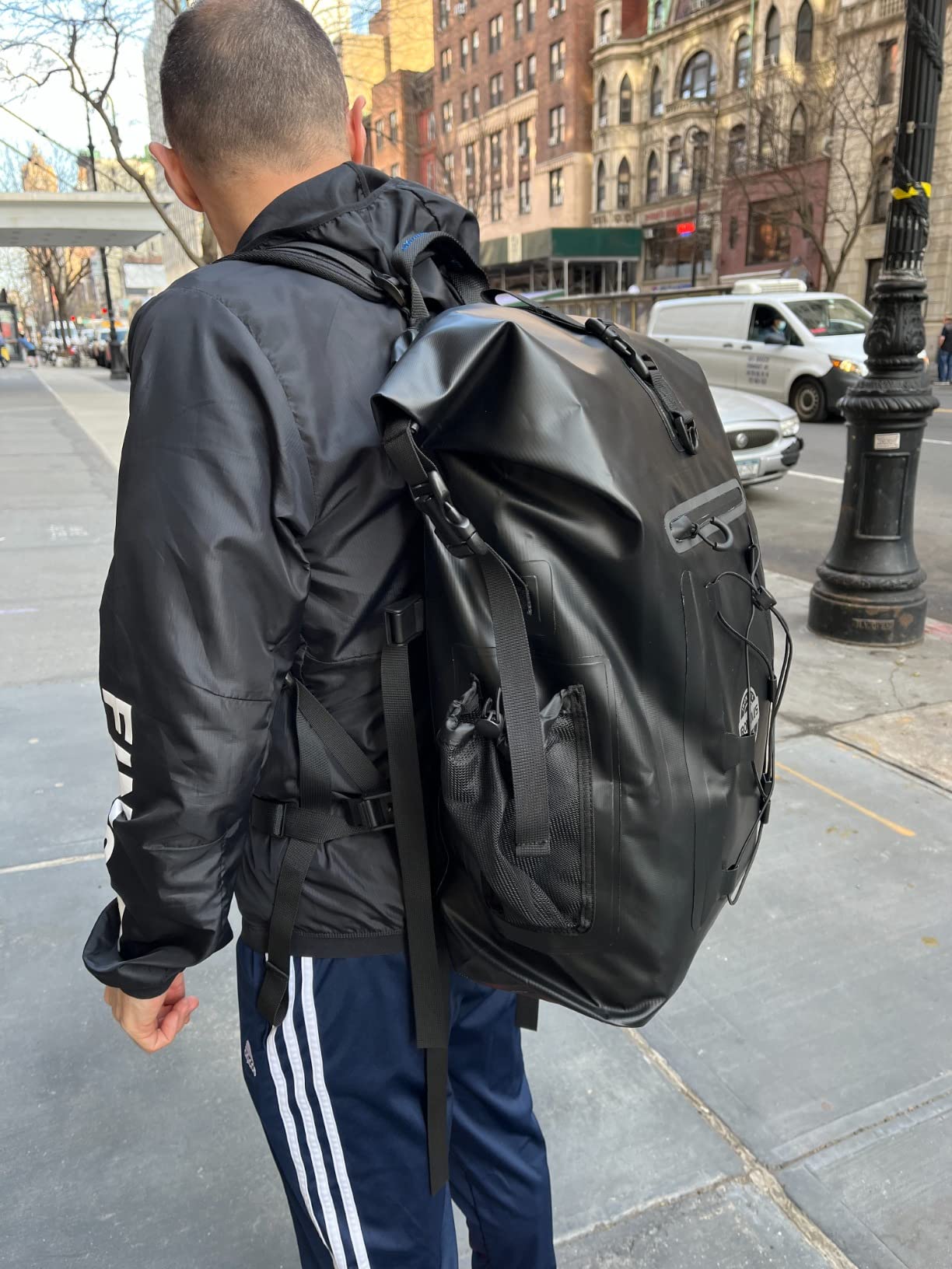 Grapelet Motorcycle Sissy Bar Bag, Waterproof Roll-Top Dry Backpack 35L customer photo 2