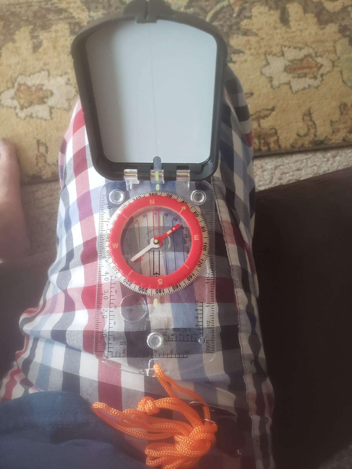 Pathfinder Sighting Compass - Precise Navigation, Hiking and Orienteering Mirror Compass with Luminous Bezel, Adjustable Declination, Clinometer, LED and Survival Whistle, Scout Gifts customer photo 2
