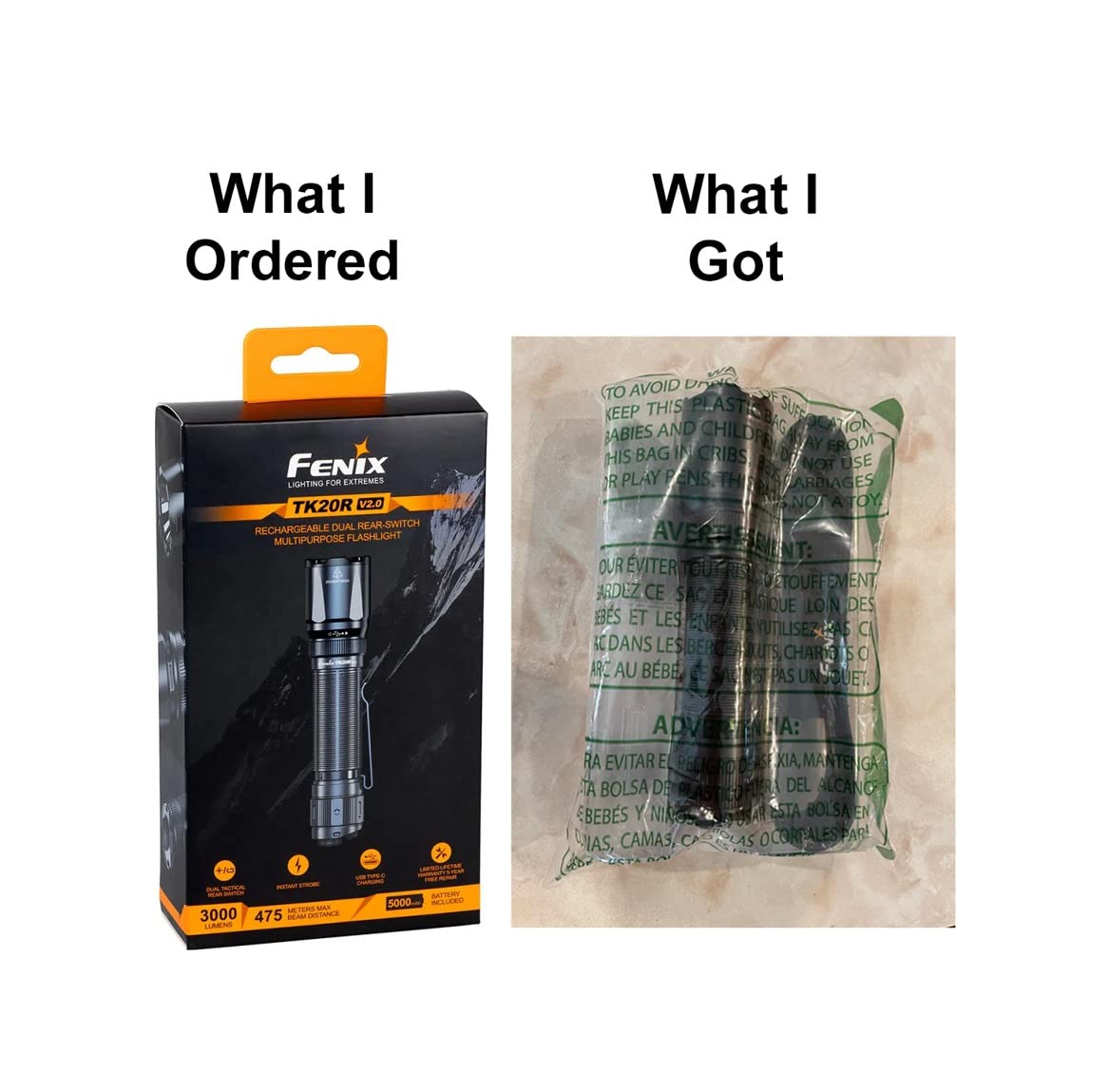 Fenix TK20R v2.0 Rechargeable Tactical Flashlight, 3000 Lumen Long Throw USB-C Tac Light, with LumenTac Organizer customer photo 2