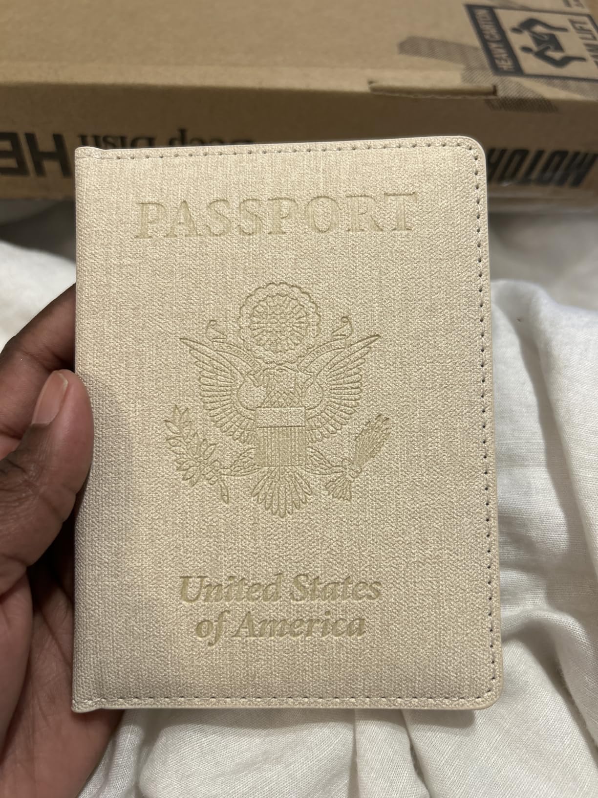 2 Pack Passport Cover With Card Slots RFID Blocking - White & Black customer photo 1
