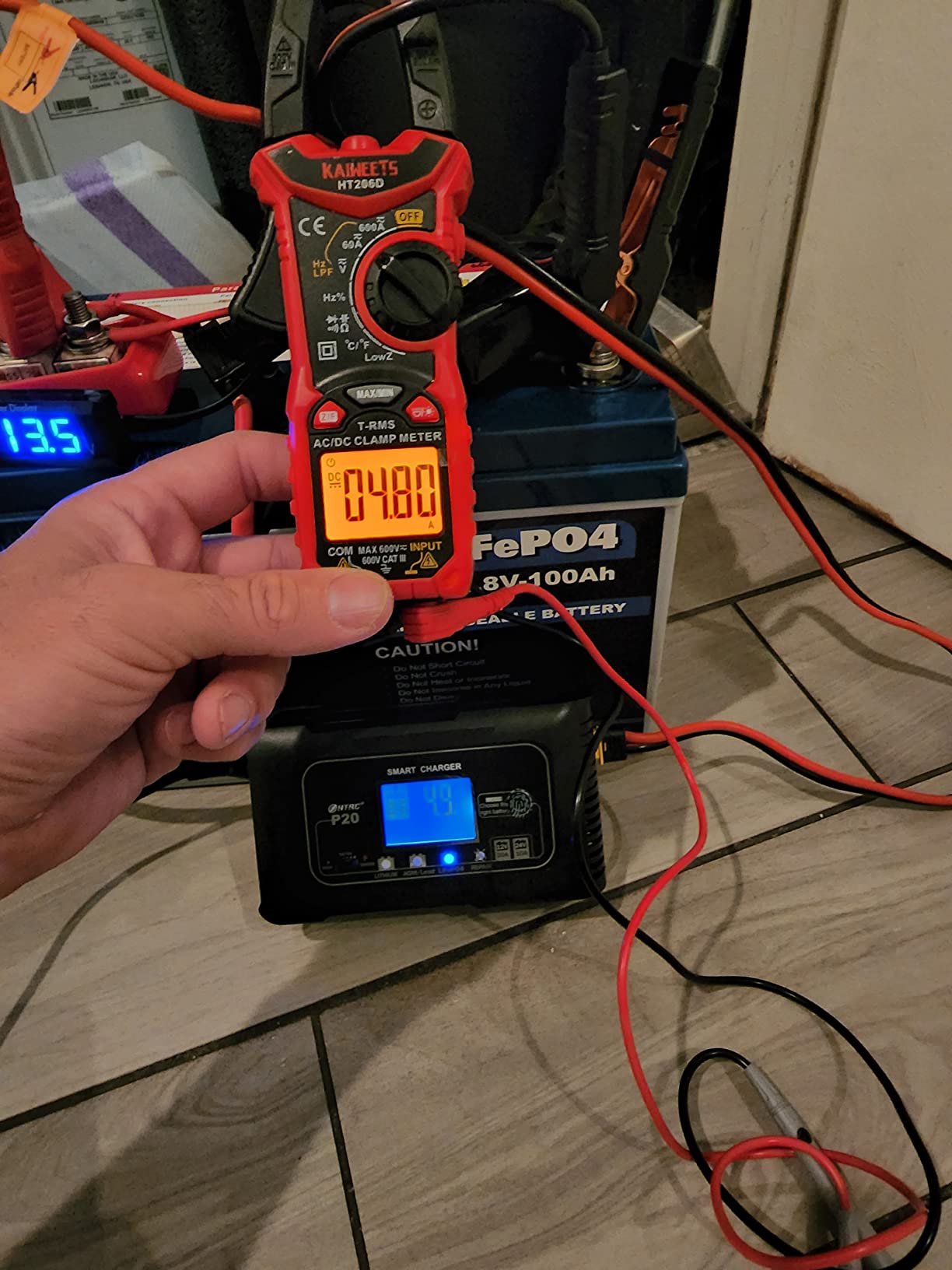20-Amp Smart Battery Charger,Lithium,LiFePO4,Lead-Acid(AGM/Gel/SLA..) Car Battery Charger,Trickle Charger, Maintainer/deep Cycle Charger,12V/20A and 24V/10A,for Boat,Motorcycle,Lawn Mower,Golf cart.. customer photo 1