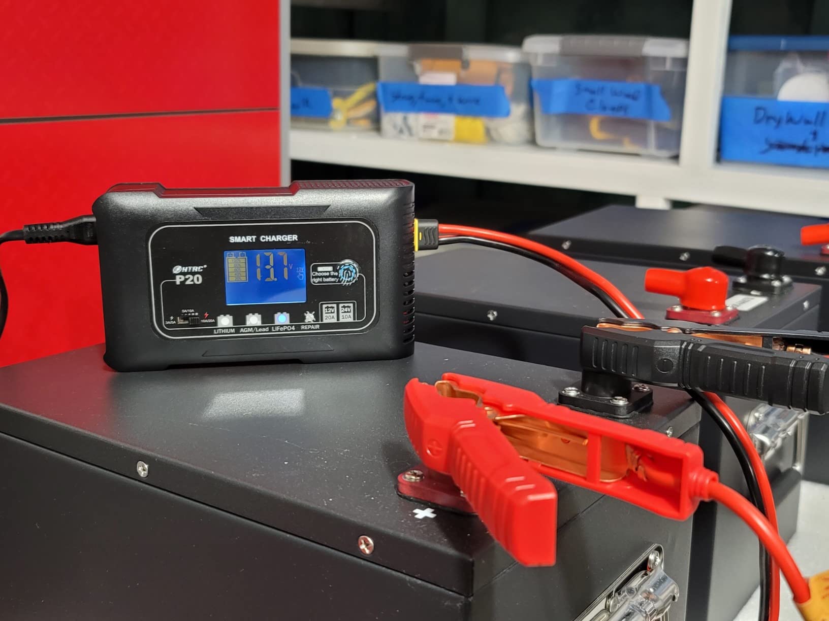 20-Amp Smart Battery Charger,Lithium,LiFePO4,Lead-Acid(AGM/Gel/SLA..) Car Battery Charger,Trickle Charger, Maintainer/deep Cycle Charger,12V/20A and 24V/10A,for Boat,Motorcycle,Lawn Mower,Golf cart.. customer photo 2