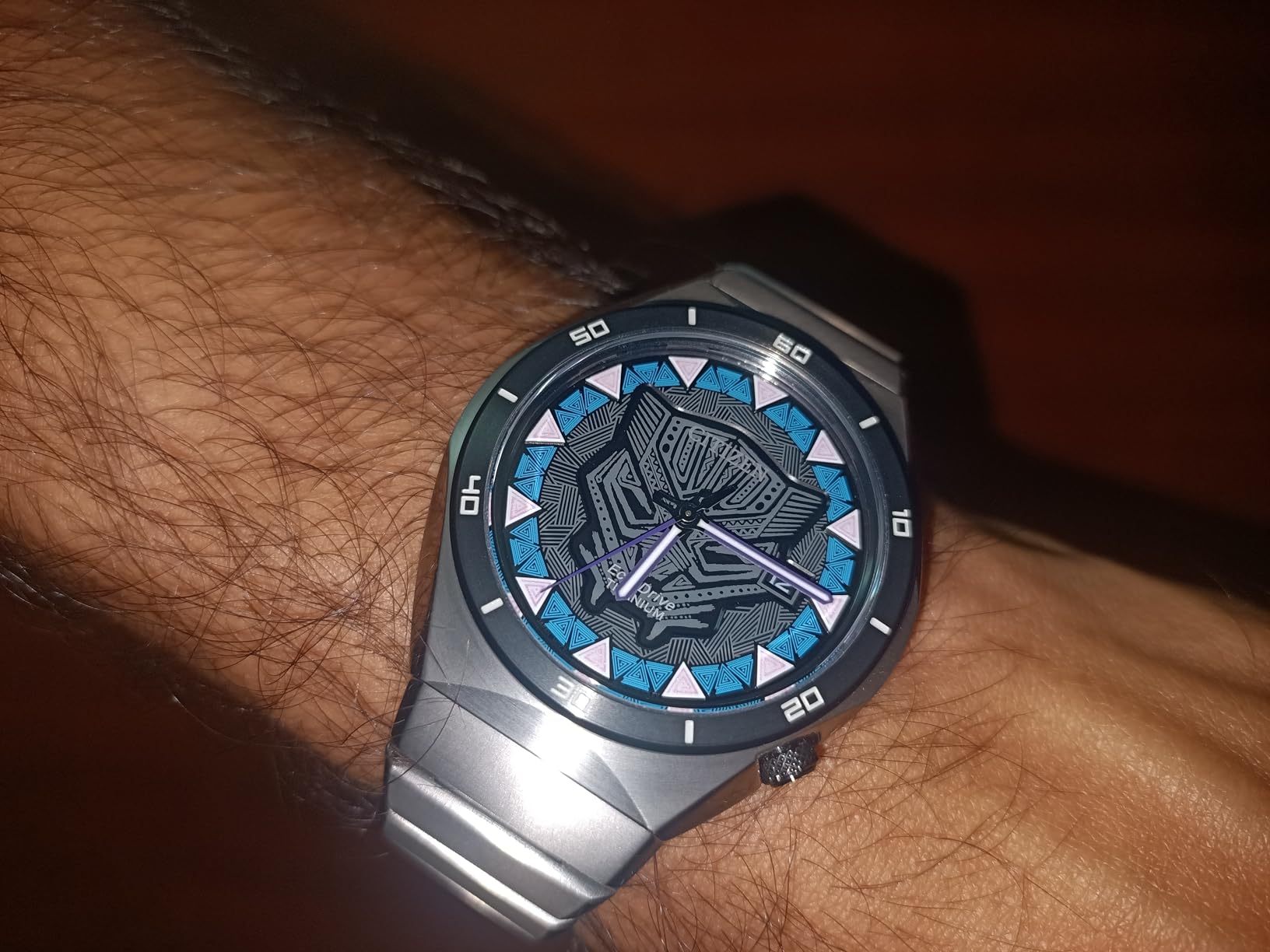 CITIZEN Men's Eco-Drive Black Panther 41mm Super Titanium AW1668-50W customer photo 2