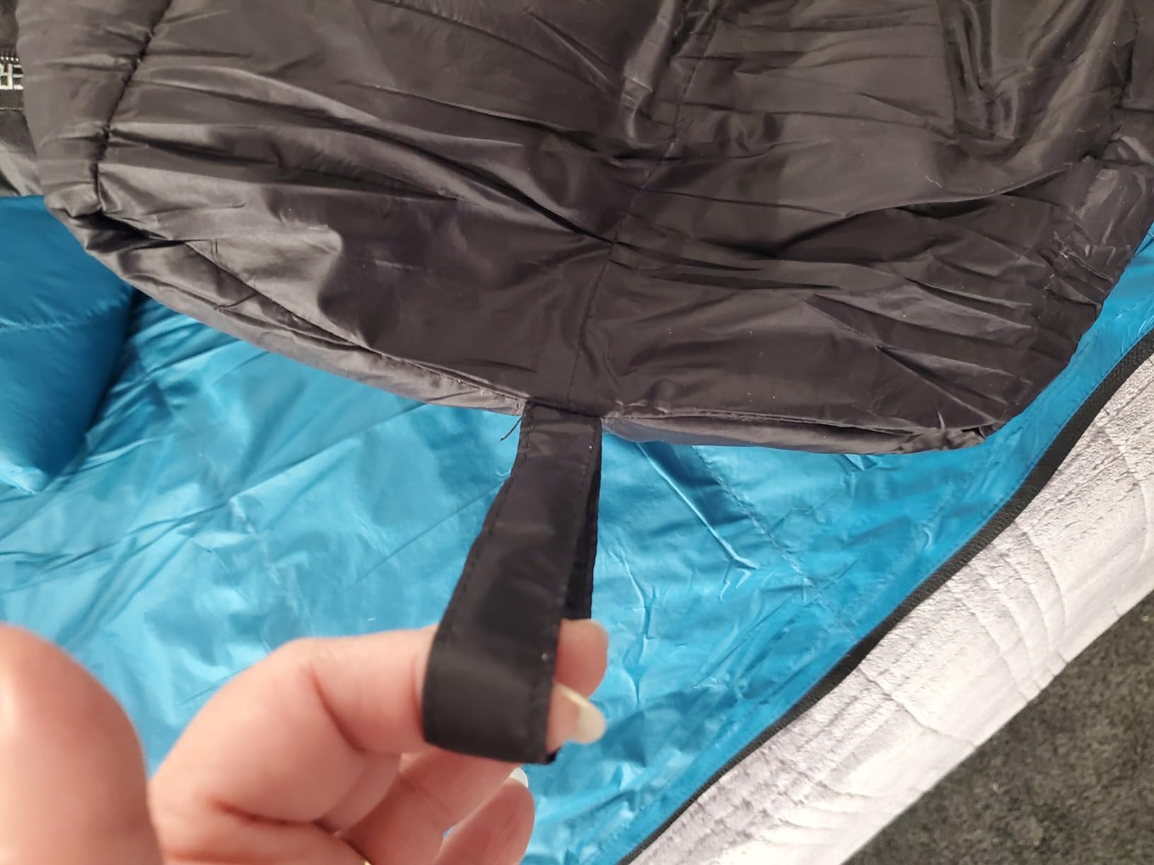 Down Mummy Sleeping Bag for Adults, 600 Fill Power Backpacking customer photo 2