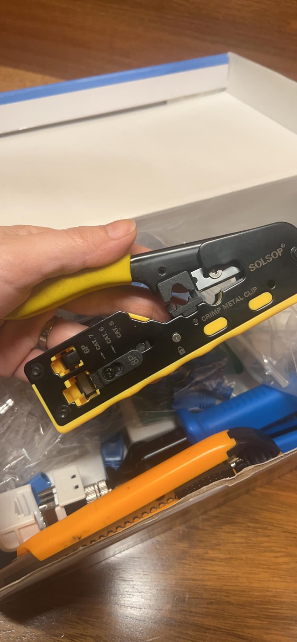 Solsop Pass Through RJ45 Crimp Tool Kit All-in-One Ethernet Crimper customer photo 2