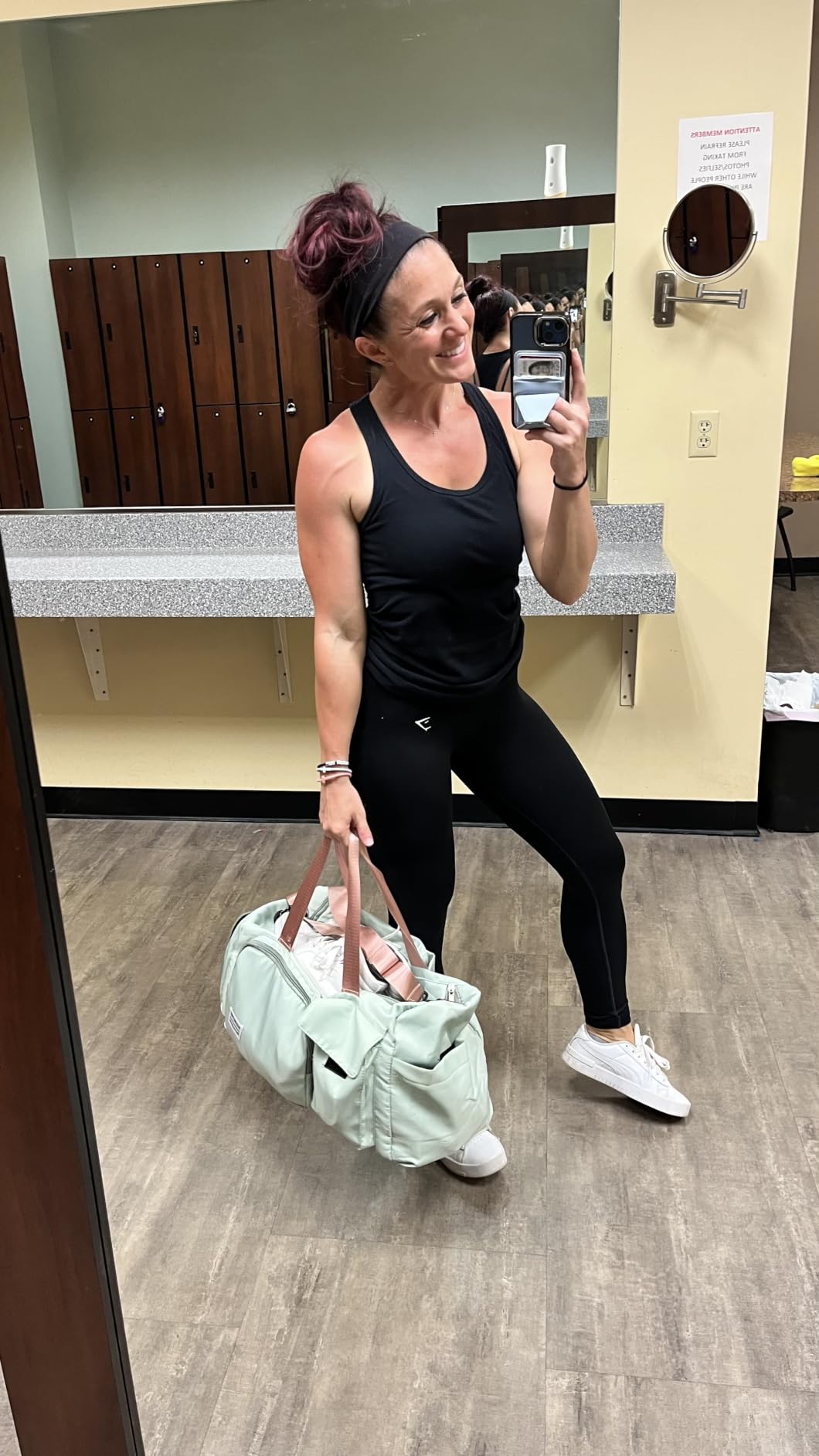 Small Gym Bag for Women, Travel Duffle Bag Carry On Weekender Bag with Shoe Compartment customer photo 1