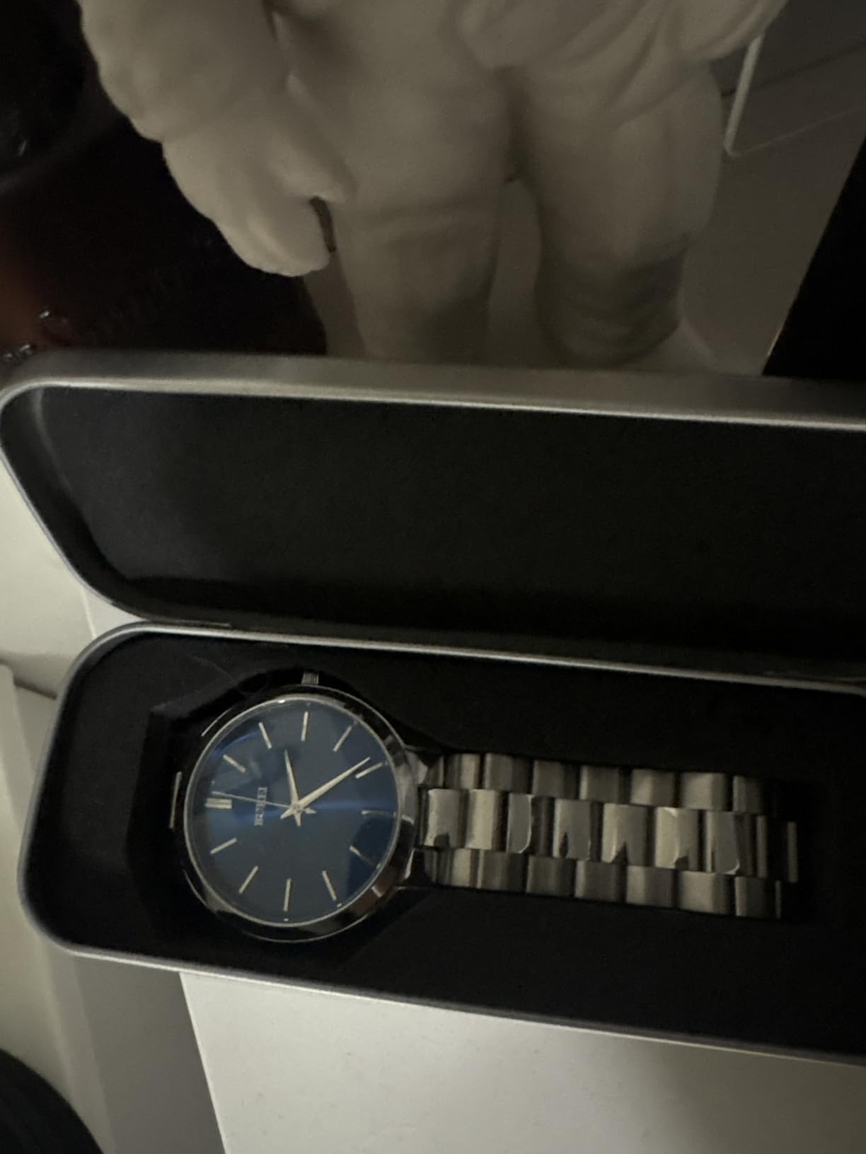 BUREI Men's Wrist Watch, Analog Stainless Steel Dress Waterproof Quartz Watch for Men with Japanese Movement,Refined Gifts for Men, Boyfriend, Husband, Dad customer photo 1