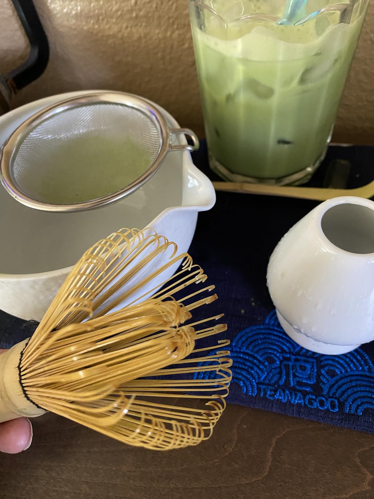 TEANAGOO Matcha Whisk Set Black,7 Pcs Matcha Set,Matcha Kit for Ceremony,Tradition Tea Set for Making Breakfast/Latte,Matcha Whisk Set with Bowl(Chawan)/Whisk and Holder,Gift for Family/Friend customer photo 2