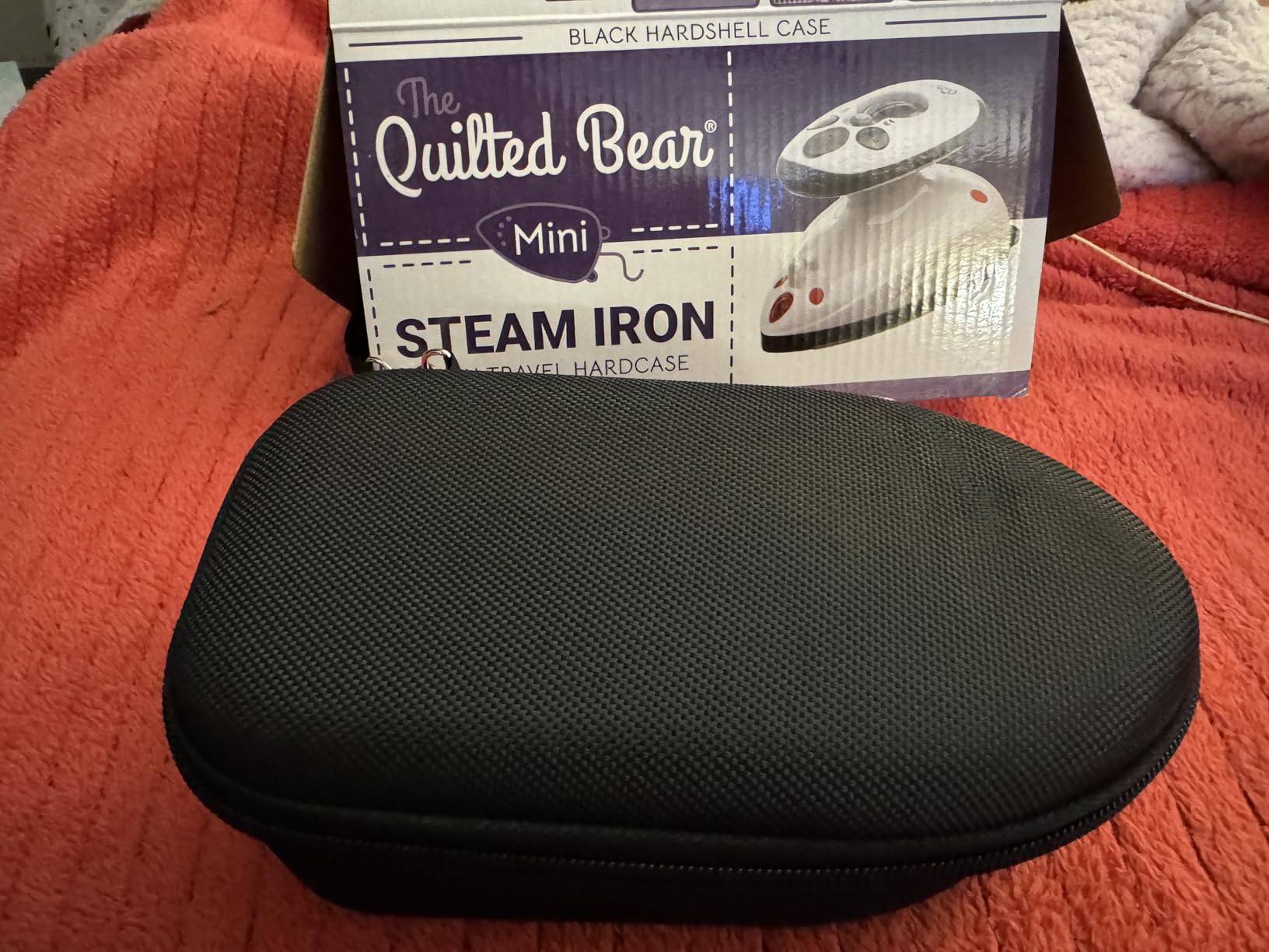 The Quilted Bear Mini Steam Iron for Quilting & Travel with Case, Black | Small Travel Iron with Hardshell Case, Dual Voltage, Steam Function, Adjustable Temperature, Fast Heat Up, Ceramic Soleplate customer photo 1