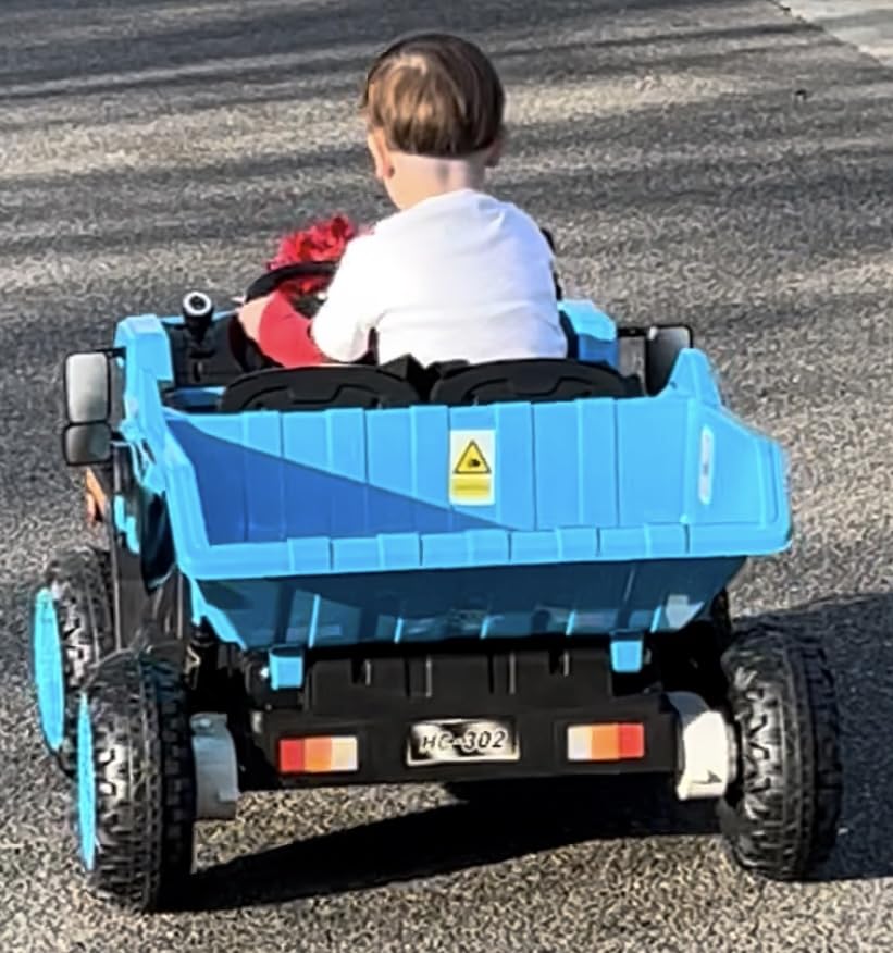 ANPABO Ride on Dump Truck w/Remote Control, 2 Seater, Electric Dump Bed | Extra shovel, bluetooth & music, all-terrain tires, battery powered ride on toys for girls boys customer photo 1