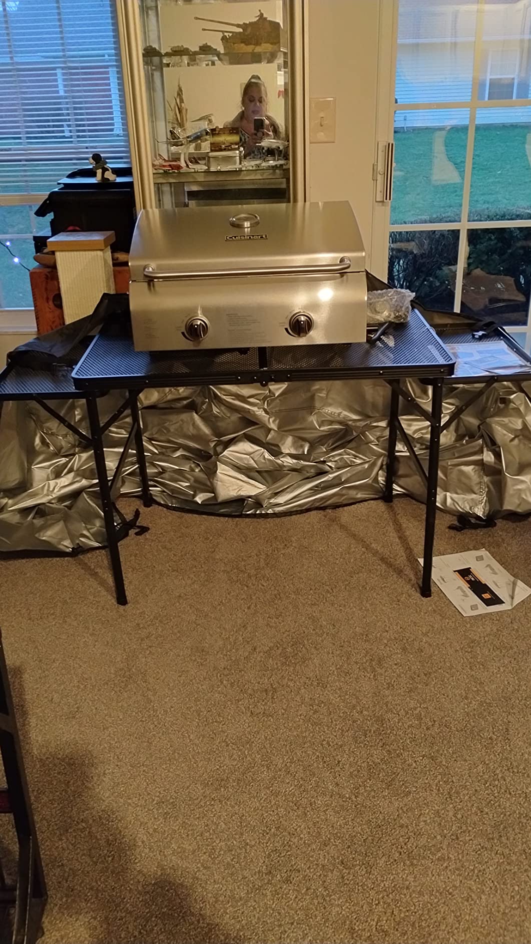 Nice C Metal Folding Grill Table, Camping Tailgate Grill Station customer photo 1
