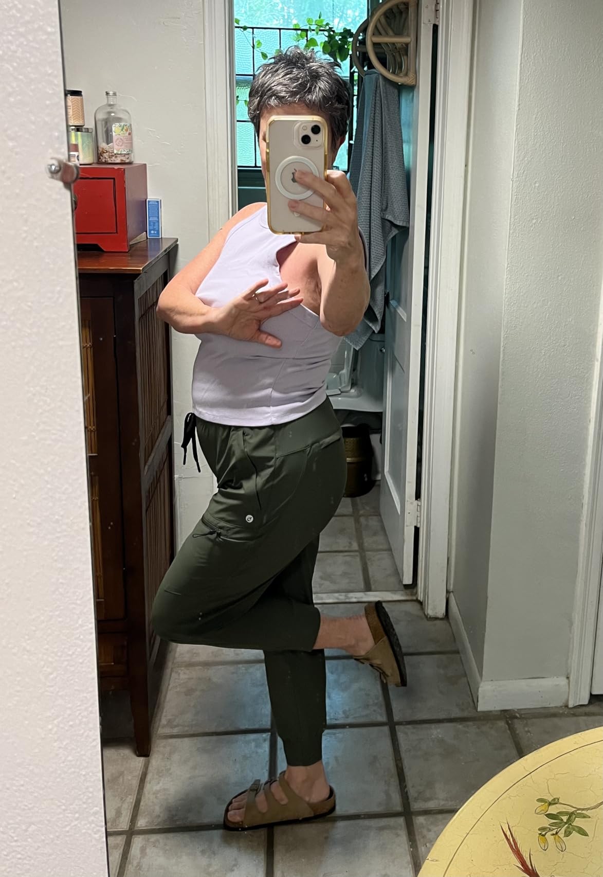 baleaf Women's Lightweight Hiking Pants with 5 Zippered Pockets | High waist design, Water Resistant, Quick Dry, UPF 50+ Stretch Joggers, soft material, for Travel Hiking customer photo 2
