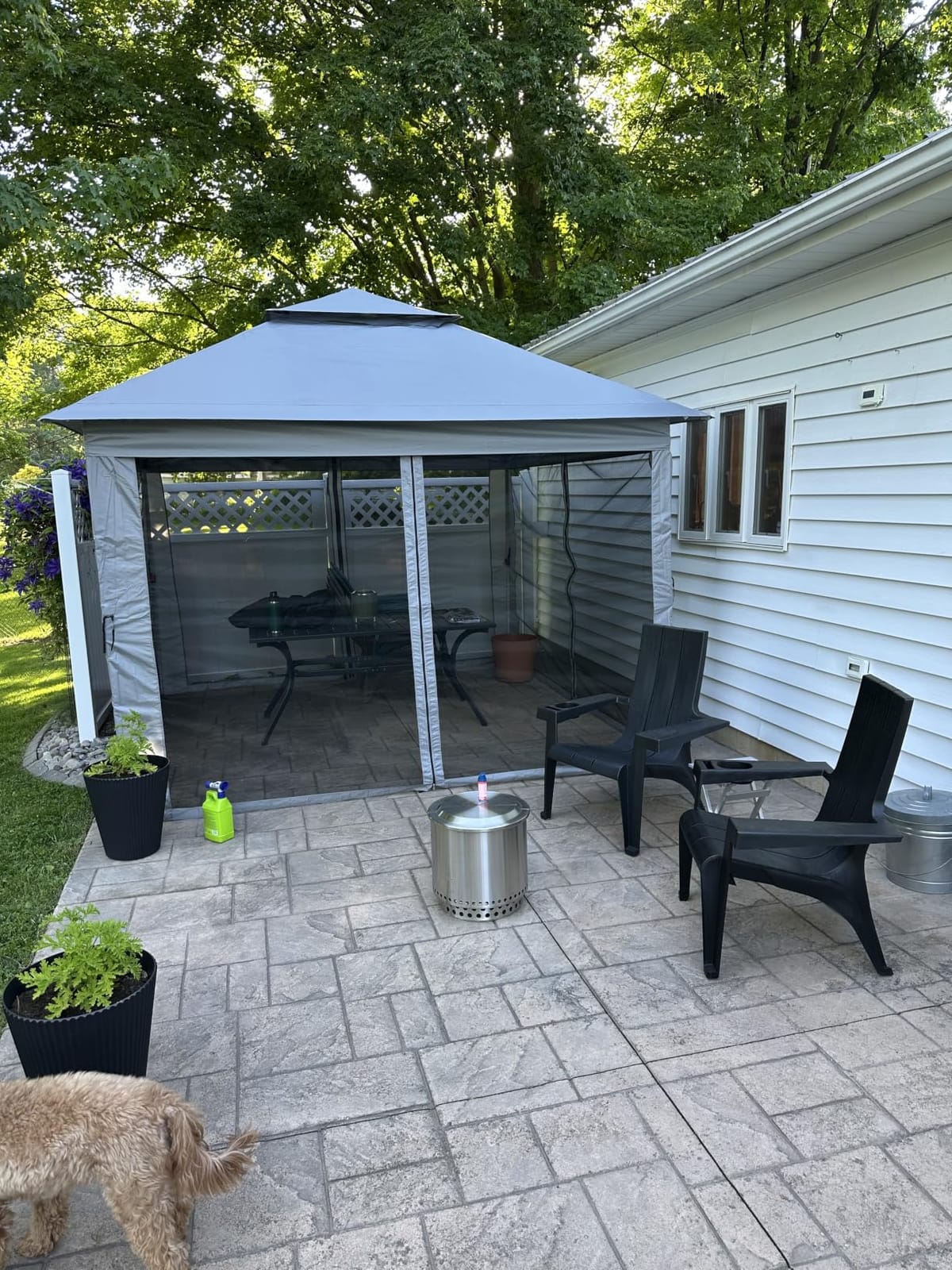 CROWN SHADES 13x13 Pop Up Gazebo, Outdoor Canopy Tent, White customer photo 1