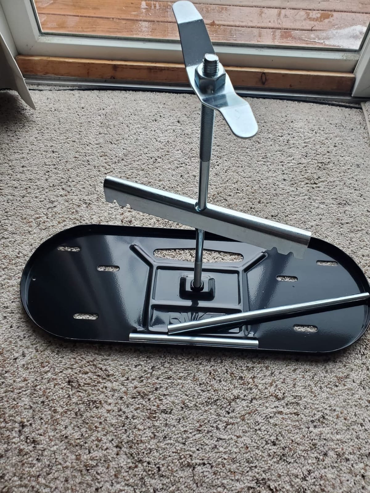 RV Dual Propane Tank Mounting Rack 40lb, 30lb and 20lb Tanks for Camper and Travel Trailers with Different Connecting Pipes customer photo 2