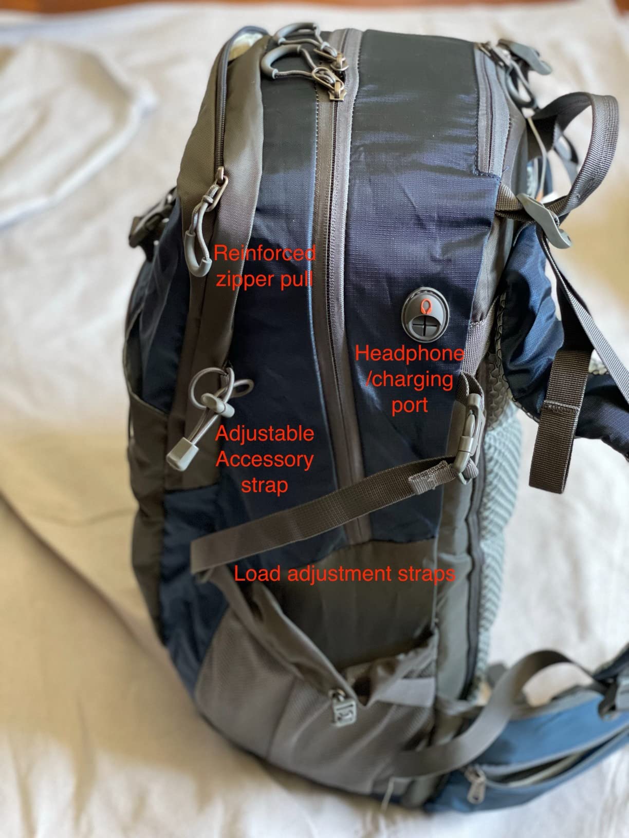 Maelstrom 50L Hiking Backpack, Lightweight Camping Daypack with Rain Cover customer photo 2
