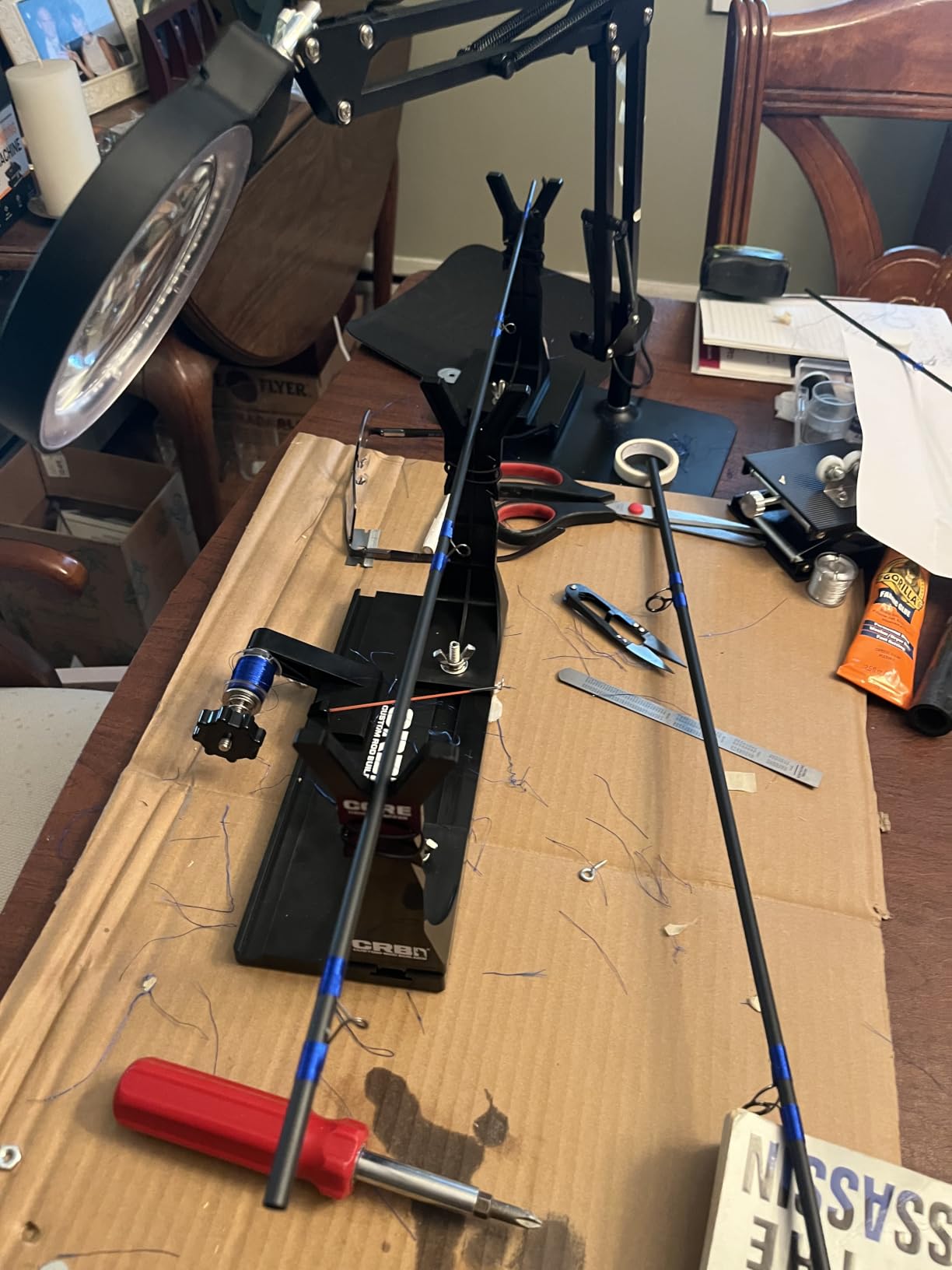 CRB Core Hand Wrapper - Rod Building System with Adjustable Rod Stands, Thread Carriage & Integrated Tensioner - Compact, Stable Platform for Custom Rod Building & Repairs customer photo 2