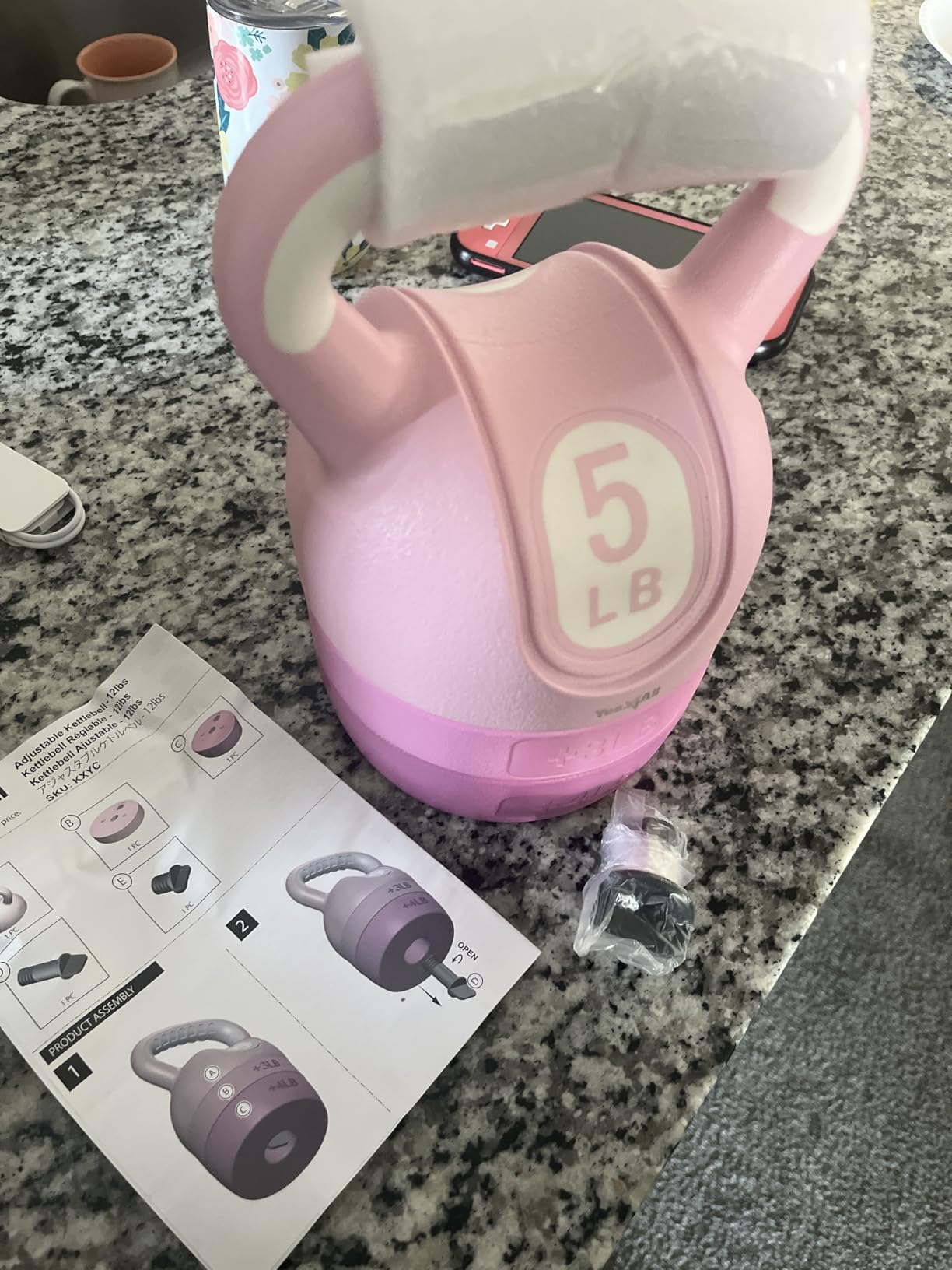 Yes4All Adjustable Cement Kettlebells for Strength Training customer photo 2
