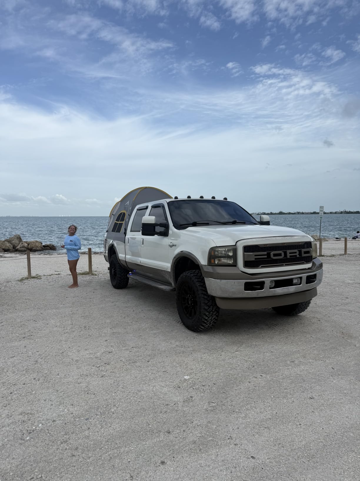 GoHimal Pickup Truck Bed Tent, 5.5-6.0FT Truck Tent for Camping (Gray) | Portable,Double Layer,Waterproof PU2000mm customer photo 1