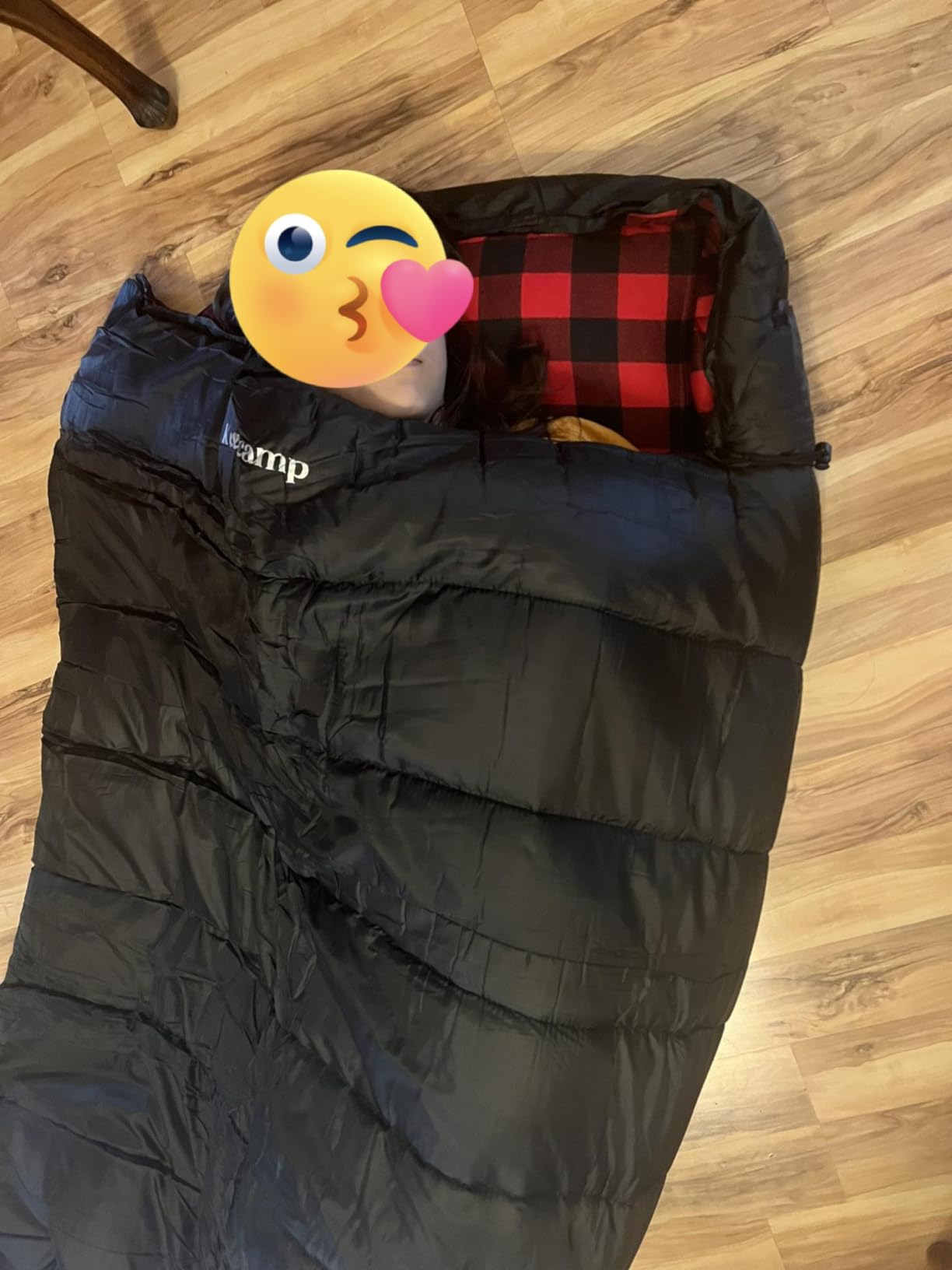 Keencamp 0 Degree Sleeping Bag Cotton Flannel Winter Cold Weather for Adults XXL Sleeping Bag 4 Season Big and Tall with Pillow Compression Sack customer photo 1