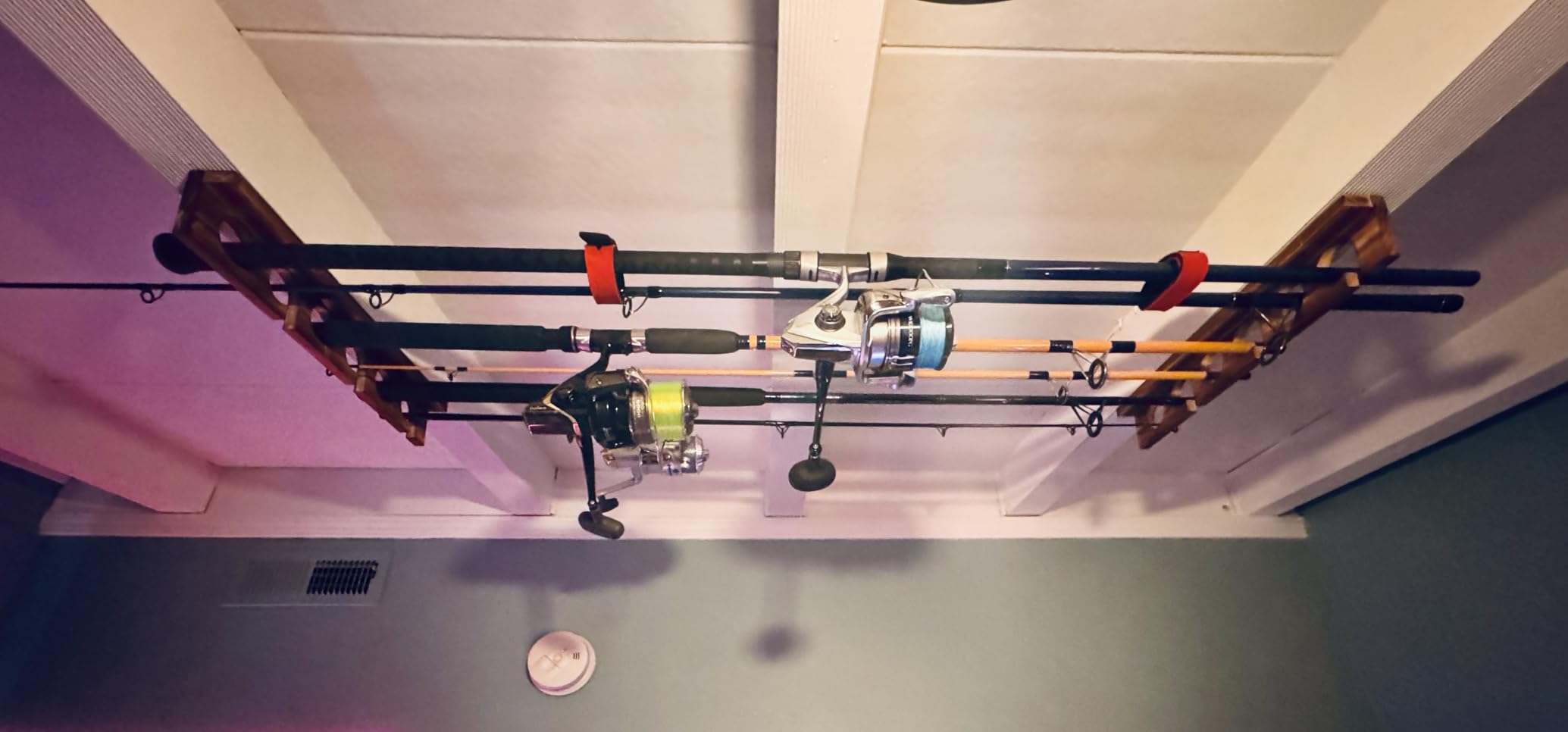 Ghosthorn Fishing Rod Holder,Wall or Ceiling Mounted Pole Rack Garage customer photo 1