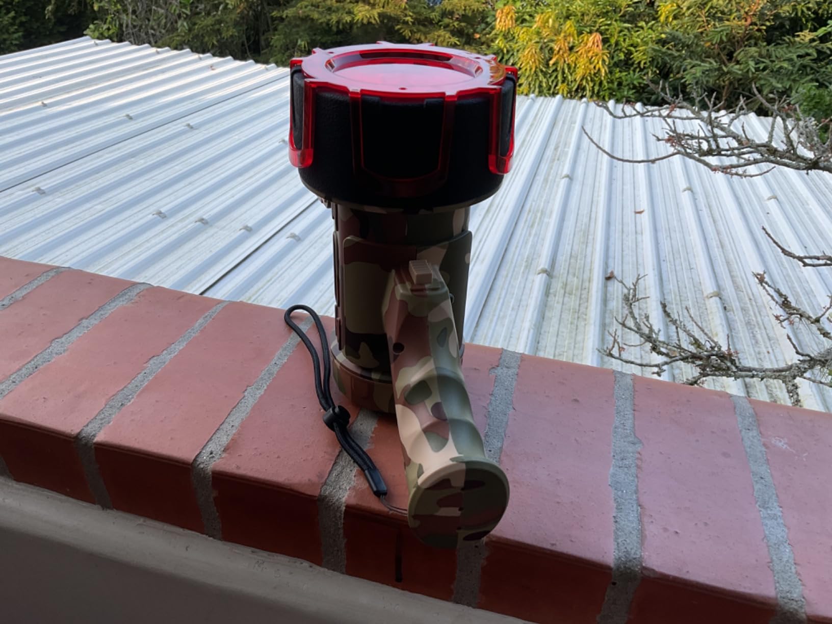 BUYSIGHT Turbo 2000000LM Rechargeable Spotlight Flashlight, IP67 Impact Resistant Searchlight, Foldable Stand Red Filter Waterproof Hunting Lamp (Camouflage Grey) customer photo 2