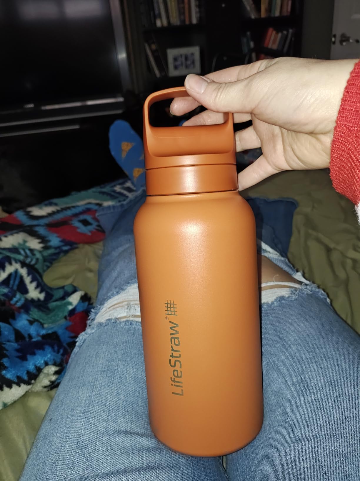 LifeStraw Go Series Insulated Steel Water Filter Bottle, 24 oz, Laguna Teal customer photo 2