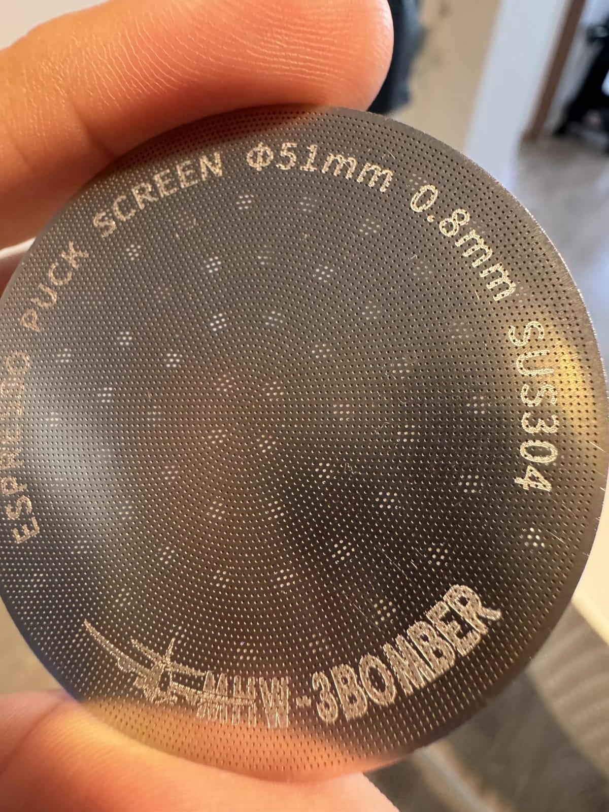 MHW-3BOMBER 54mm Puck Screen - 0.8mm Espresso Puck Screen - Metal Reusable Coffee Filter for Breville Sage 54mm Portafilter Basket - Double-layer Espresso Screen FG5591M-OS customer photo 1