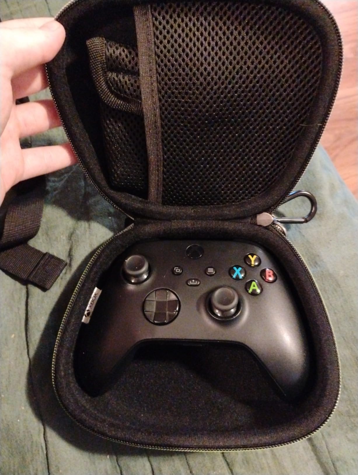 RDS - Game Traveler Xbox Series X|S Controller Case - Licensed and Tested by Xbox, Hard Shell Ballistic Nylon, Securely Holds Your System X|S Controller, Mesh Pocket Holds Charge Cables customer photo 2