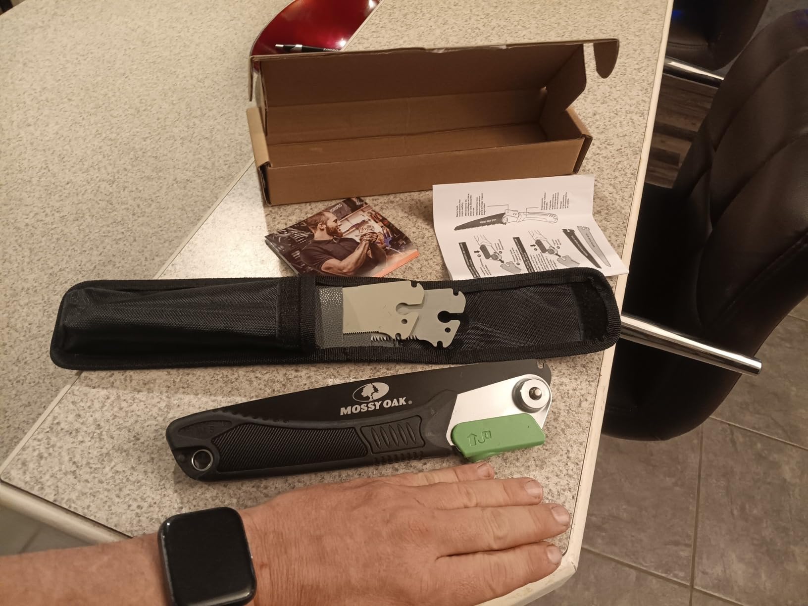 MOSSY OAK Folding Saw, 7 Inch Hand Saw with Pouch | D6A and M2 Bimetal Saw Blade, Pruning Saw Camping Saw Folding Hand Saw for Tree, Wood, and Limb Cutting customer photo 2