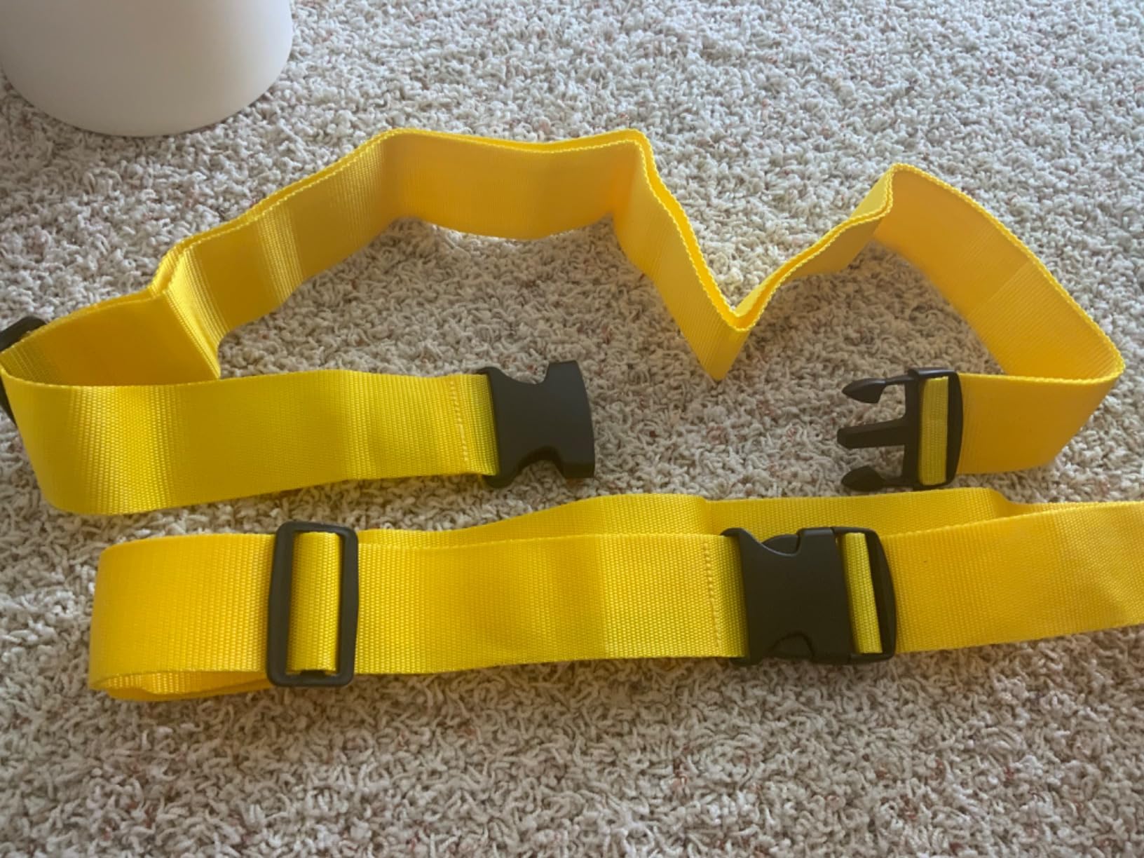 2 Pack Suitcase Straps, Bright Color Adjustable Luggage Belts, TSA Approved (Black) customer photo 1