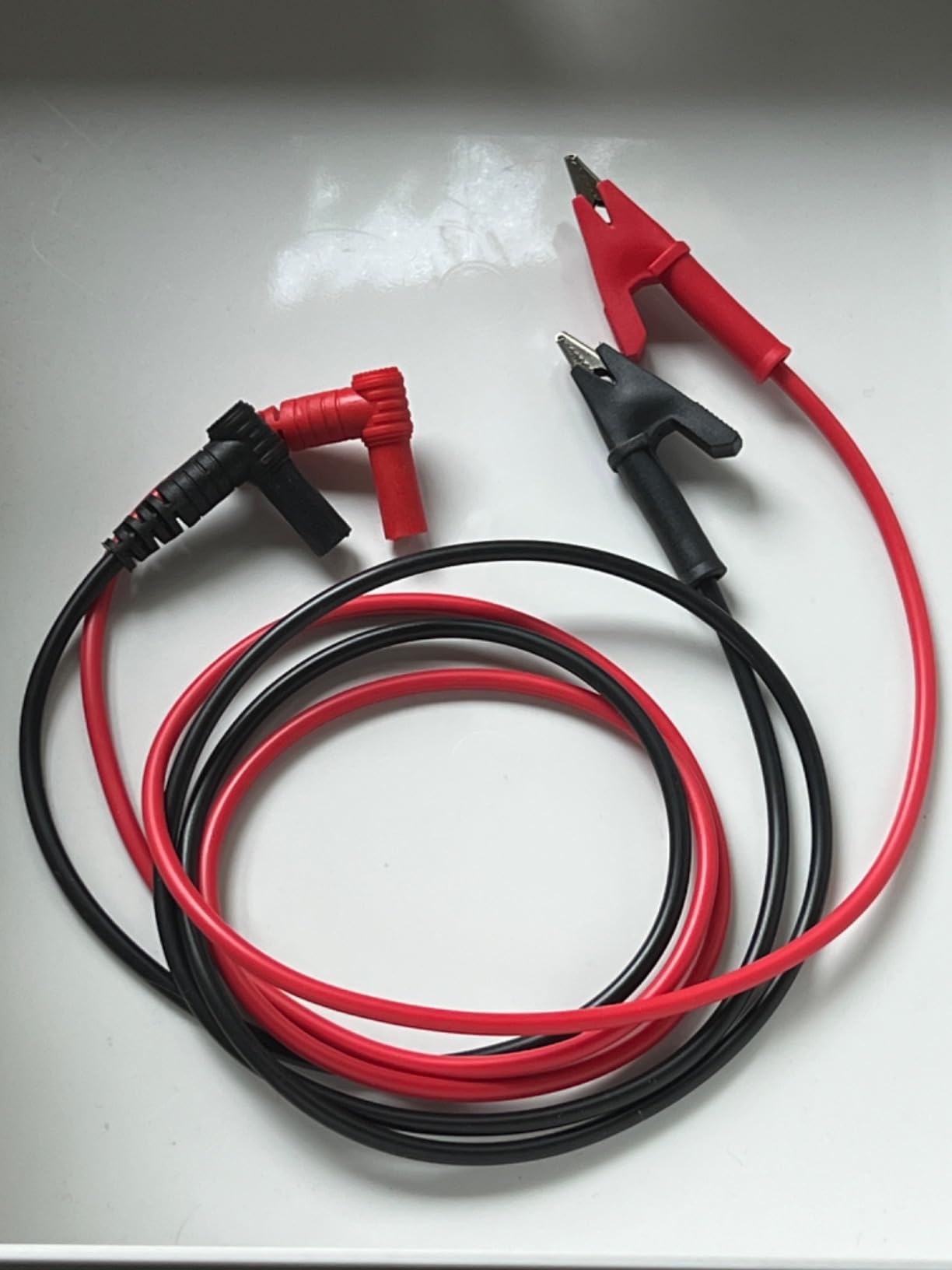 1 Pair 4mm Banana Plug to Alligator Clip Test Lead Cable 1000V/15A customer photo 2
