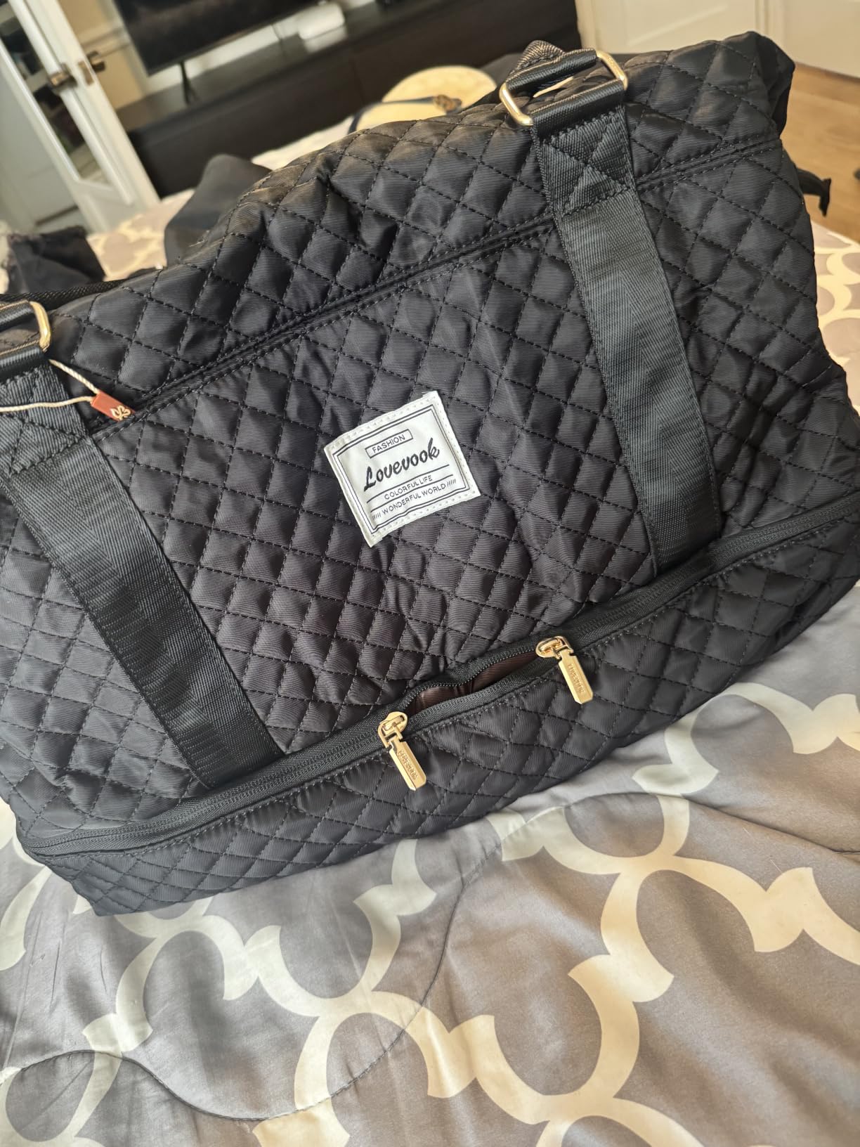 LOVEVOOK Travel Duffle Bag, Weekender Bags for Women with Shoe Compartment customer photo 1