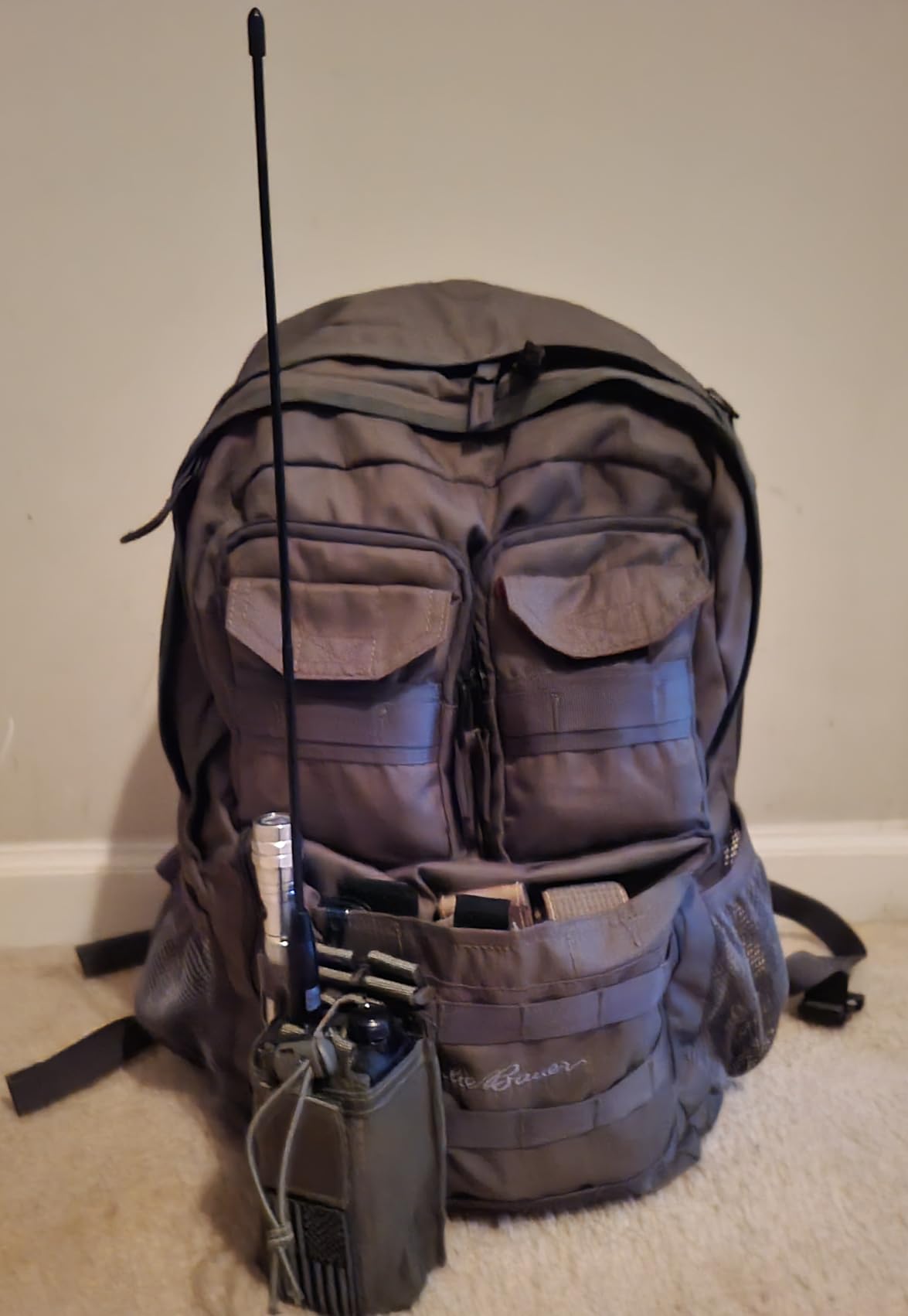 Eddie Bauer Cargo Tactical Backpack | Adventure | Heavy Duty | Outdoor | Water Resistant | 600D Polyester - Grey Moss customer photo 2