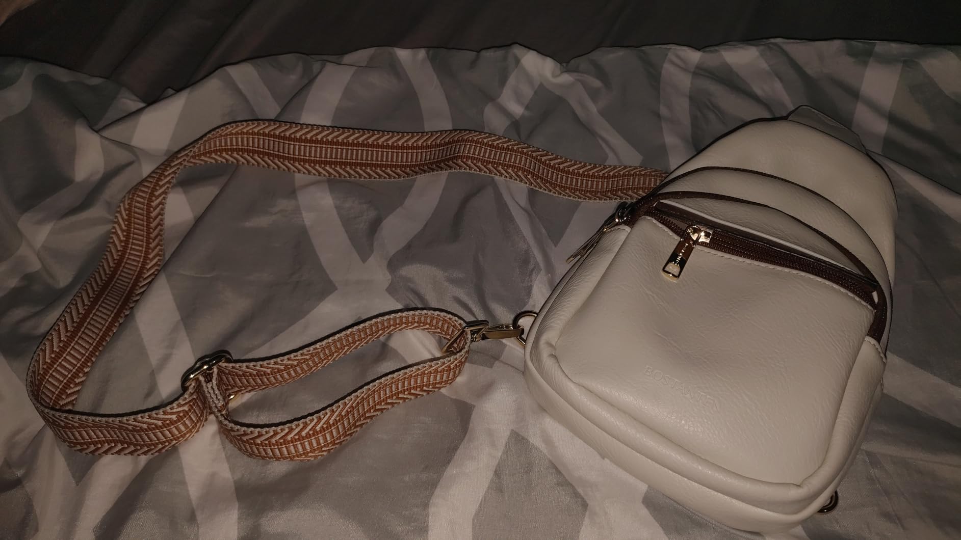 BOSTANTEN Sling Bag for Women Leather Crossbody Bags Fanny Pack Chest Bag for Travel customer photo 2