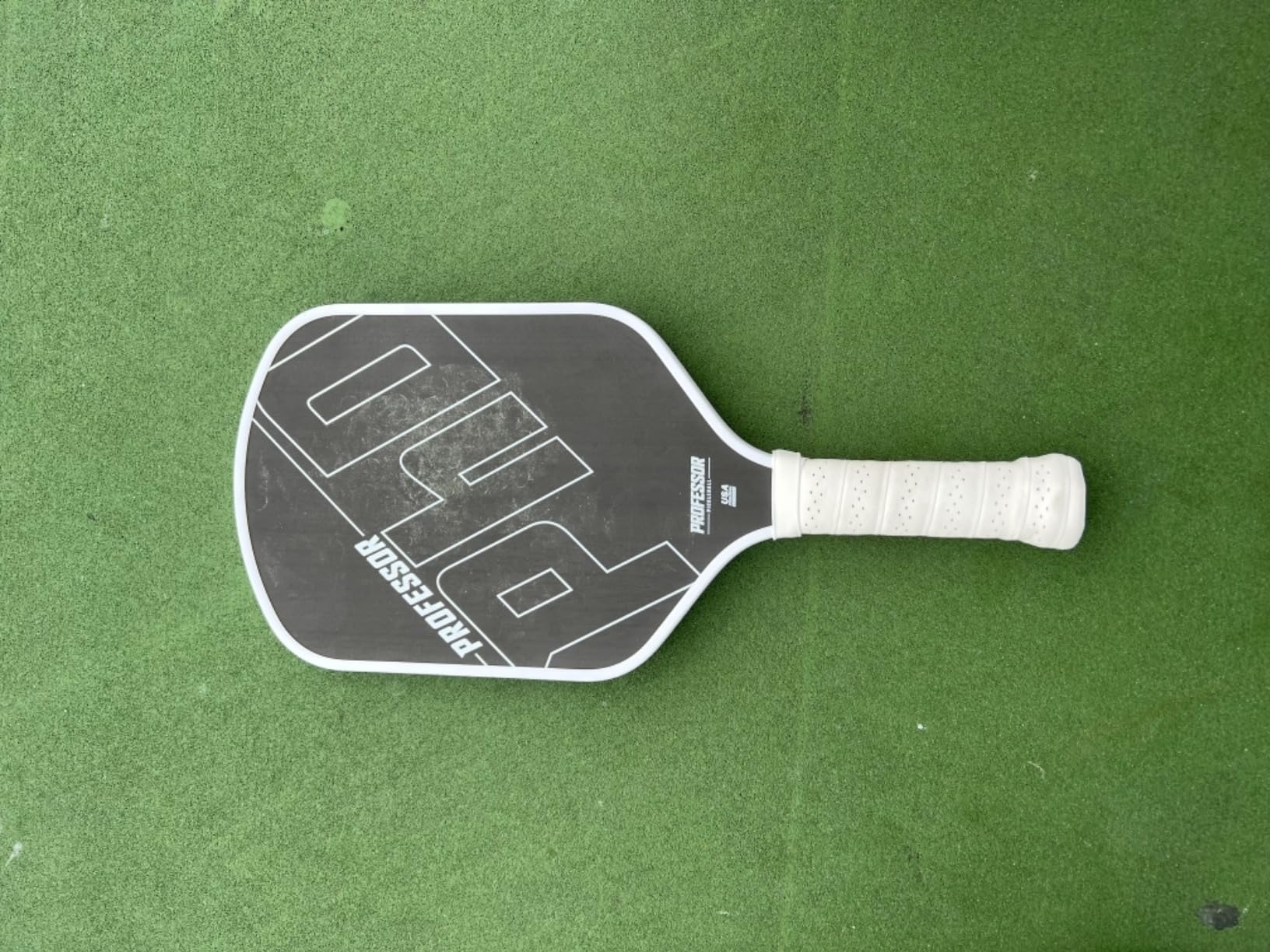 Professor PhD Raw Carbon Fiber Premium Pickleball Paddle Racket - USA Pickleball Approved - Honeycomb Core - Power & Control customer photo 2