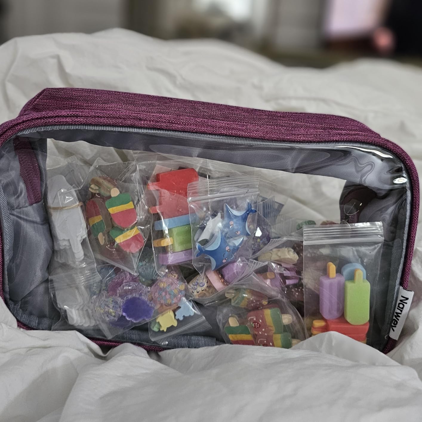 Narwey Clear Travel Toiletry Bags for Men Women, Clear Makeup Cosmetic Bag customer photo 2