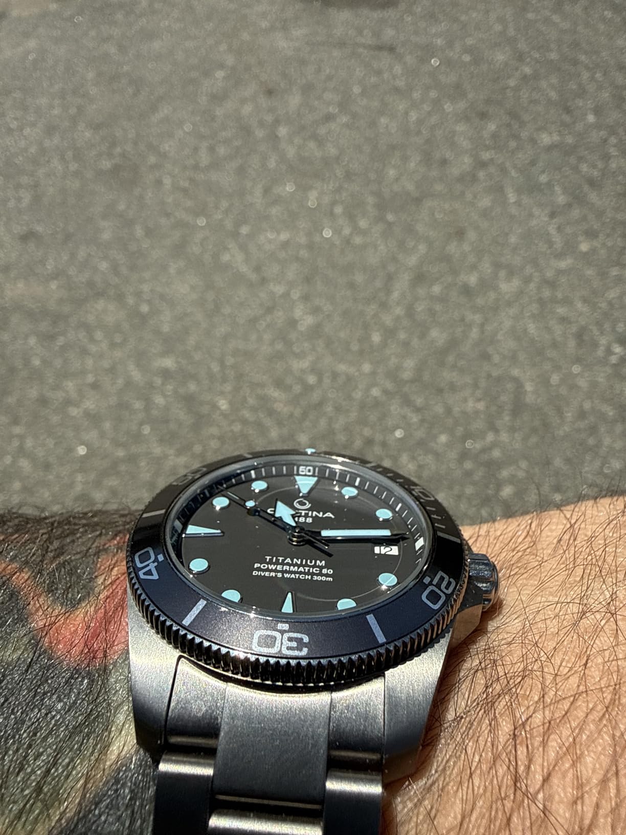 Certina, Mens, DS Action Diver 38mm Powermatic 80, Titanium, Swiss Automatic, Watch, Anthracite, Titanium, 19, (C0328074408100) customer photo 1