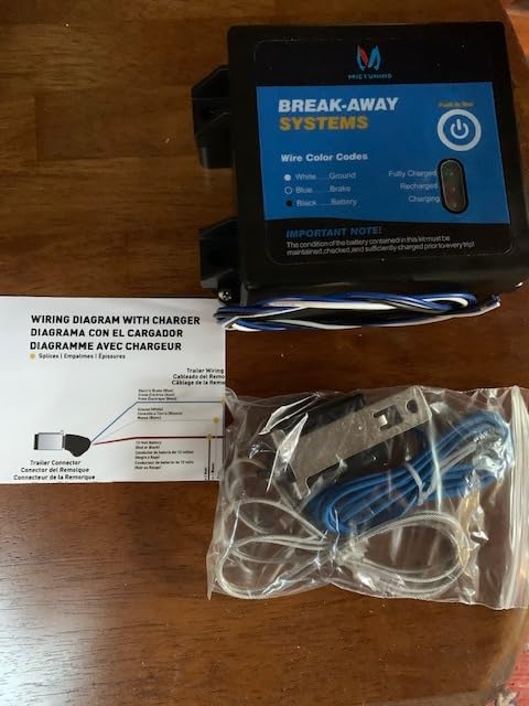 MICTUNING Trailer Brakes Breakaway Kit with Charger - 12V 5AH Brake kit Built-in Battery, LED Indicator, Waterproof Switch - Easy Install for RV, Towing Trailers, Caravans customer photo 1