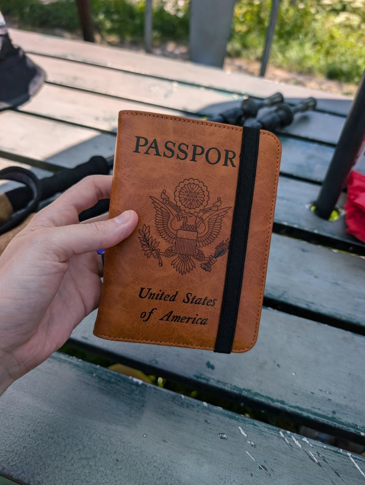 Airtag Passport Holder, Travel Essentials, Passport Cover, RFID Wallet customer photo 2