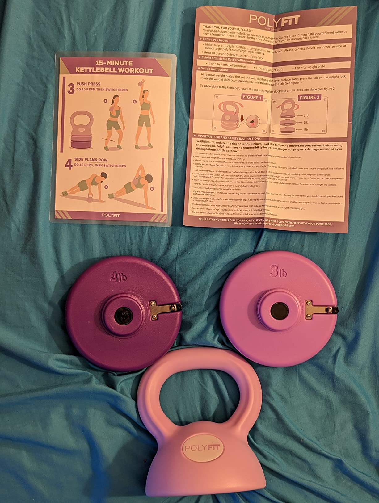 Polyfit Adjustable Kettlebell | 5 lb - 12 lb | Kettlebells Weights Set for Home Gym | Kettle Bell Sets for Women at Home customer photo 2