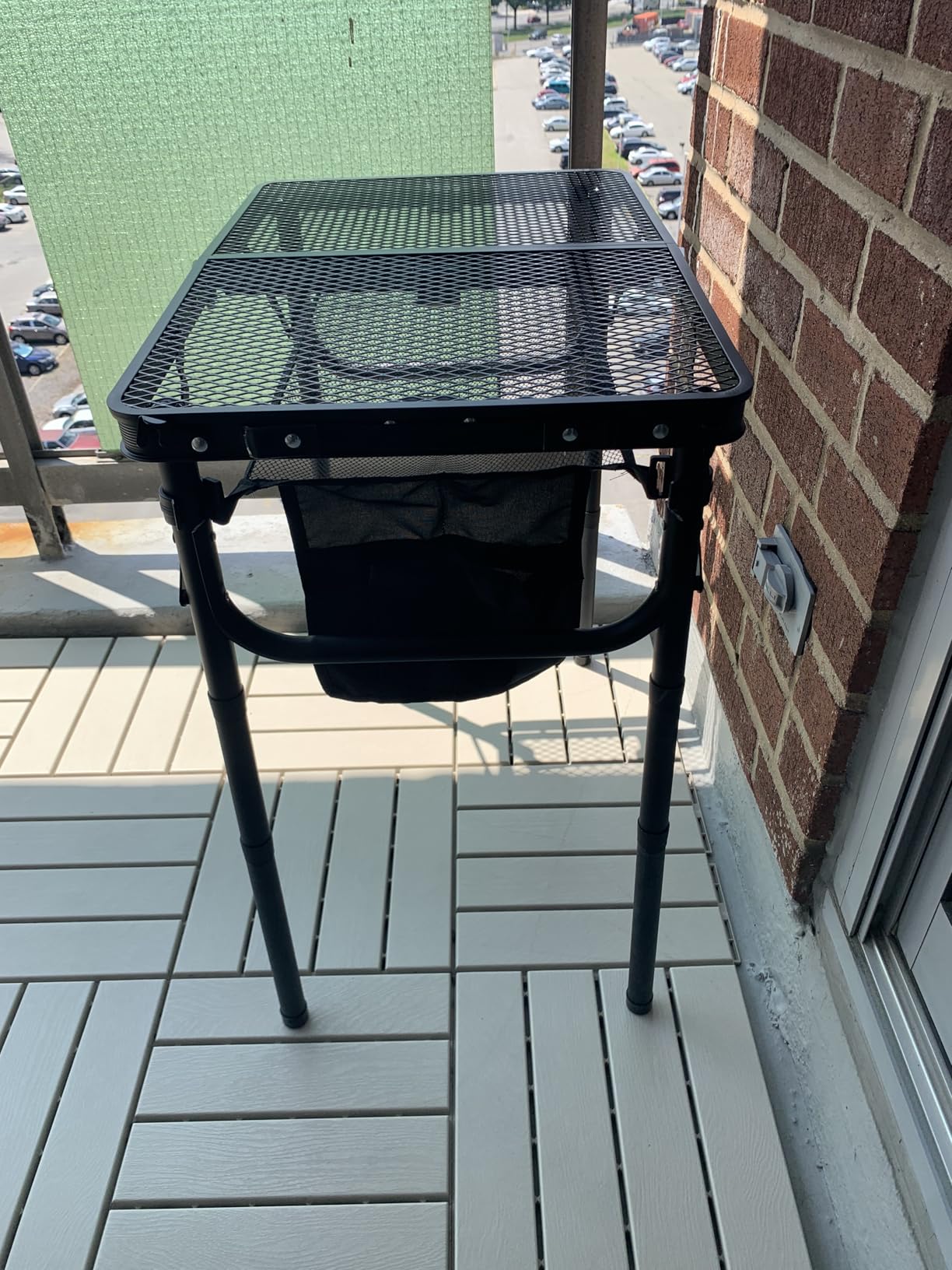 REDCAMP Small Folding Grill Table for Outside, 3 Heights Adjustable Lightweight Portable Metal Aluminum Outdoor Grill Table for Camping Picnic Cooking BBQ, Black 24x16 inches customer photo 2