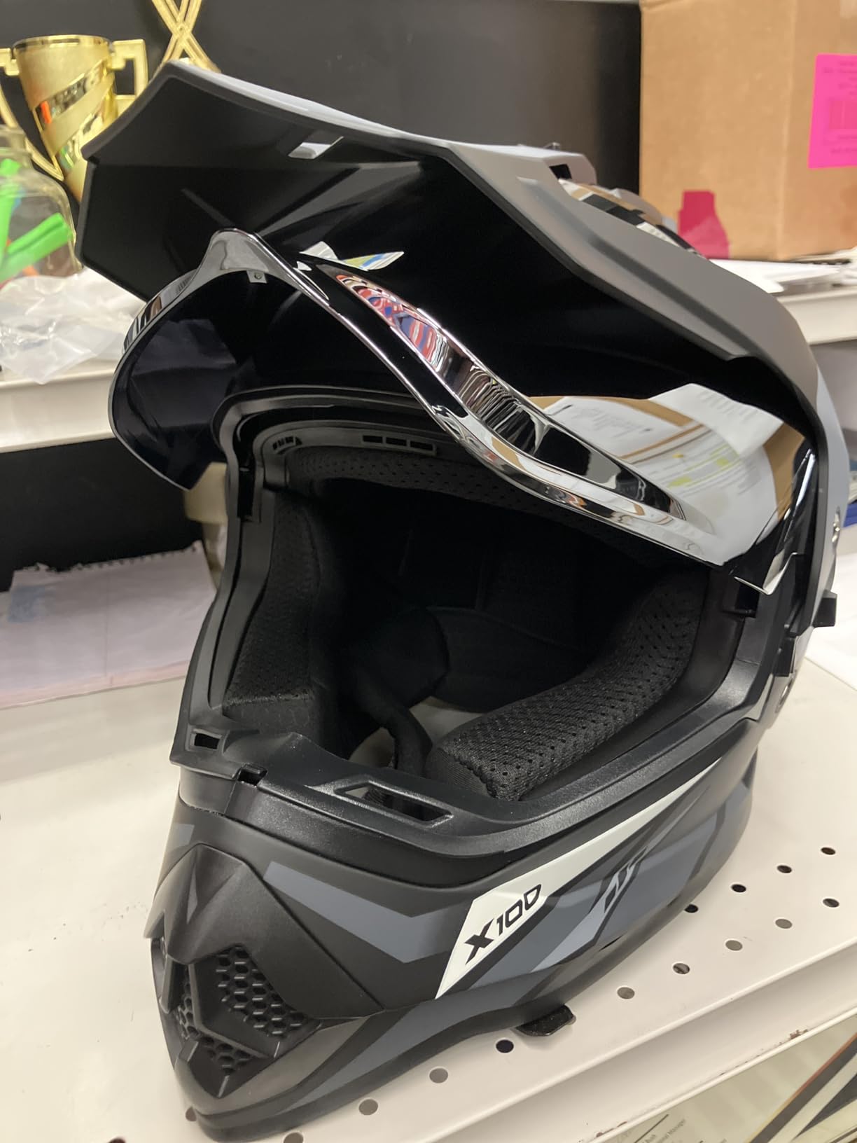 Orthrus Dual Sport Adventure Motorcycle Helmet DOT Certified for Adults, UV Protected Dual Visor & Intercom Slot, ATV UTV Dirt Bike Snowmobile Off Road Helmets customer photo 2